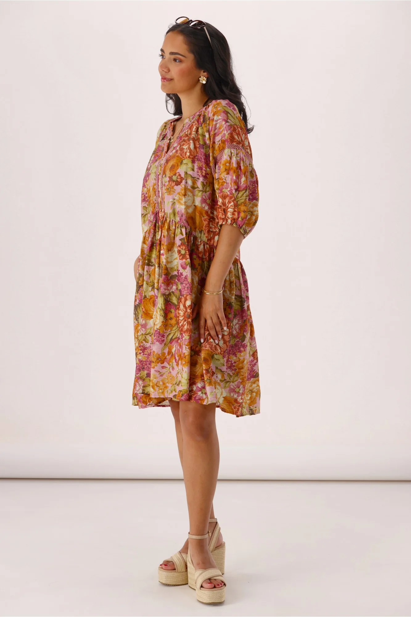 Sunday Boho Jane Empire Dress Vintage Floral - Image 6