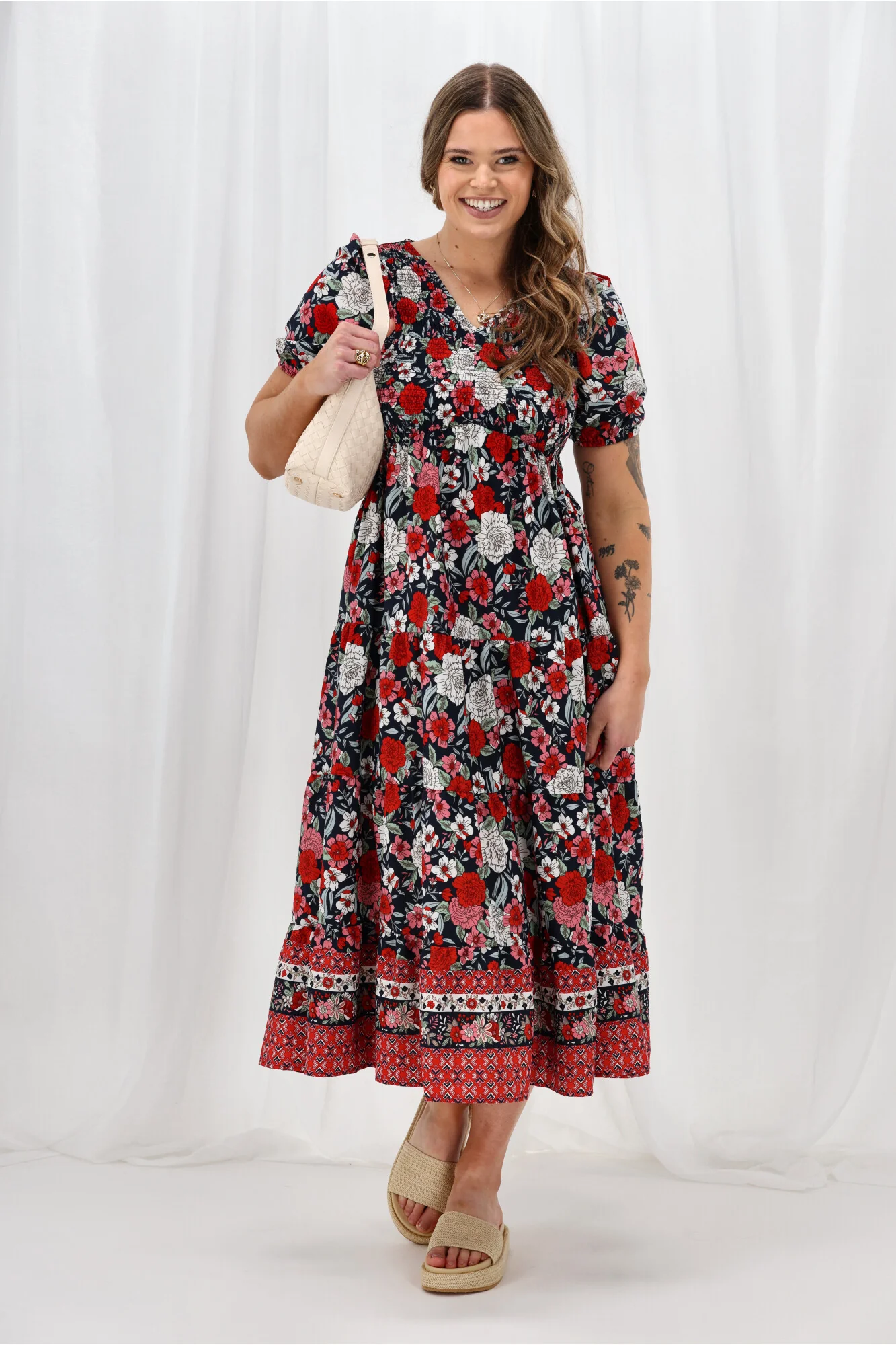 Sunday Boho Jordan Dress Navy Floral