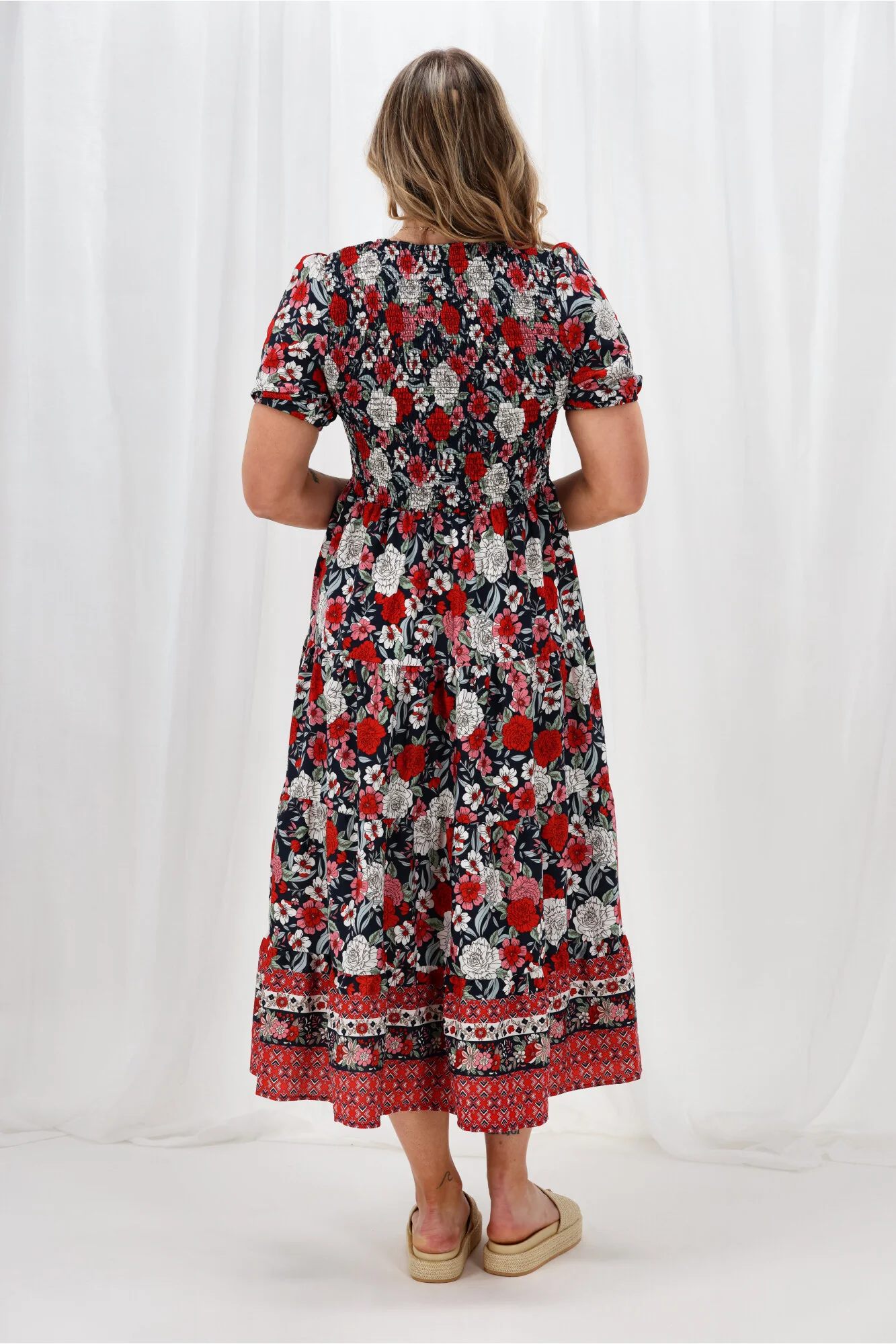 Sunday Boho Jordan Dress Navy Floral - Image 8