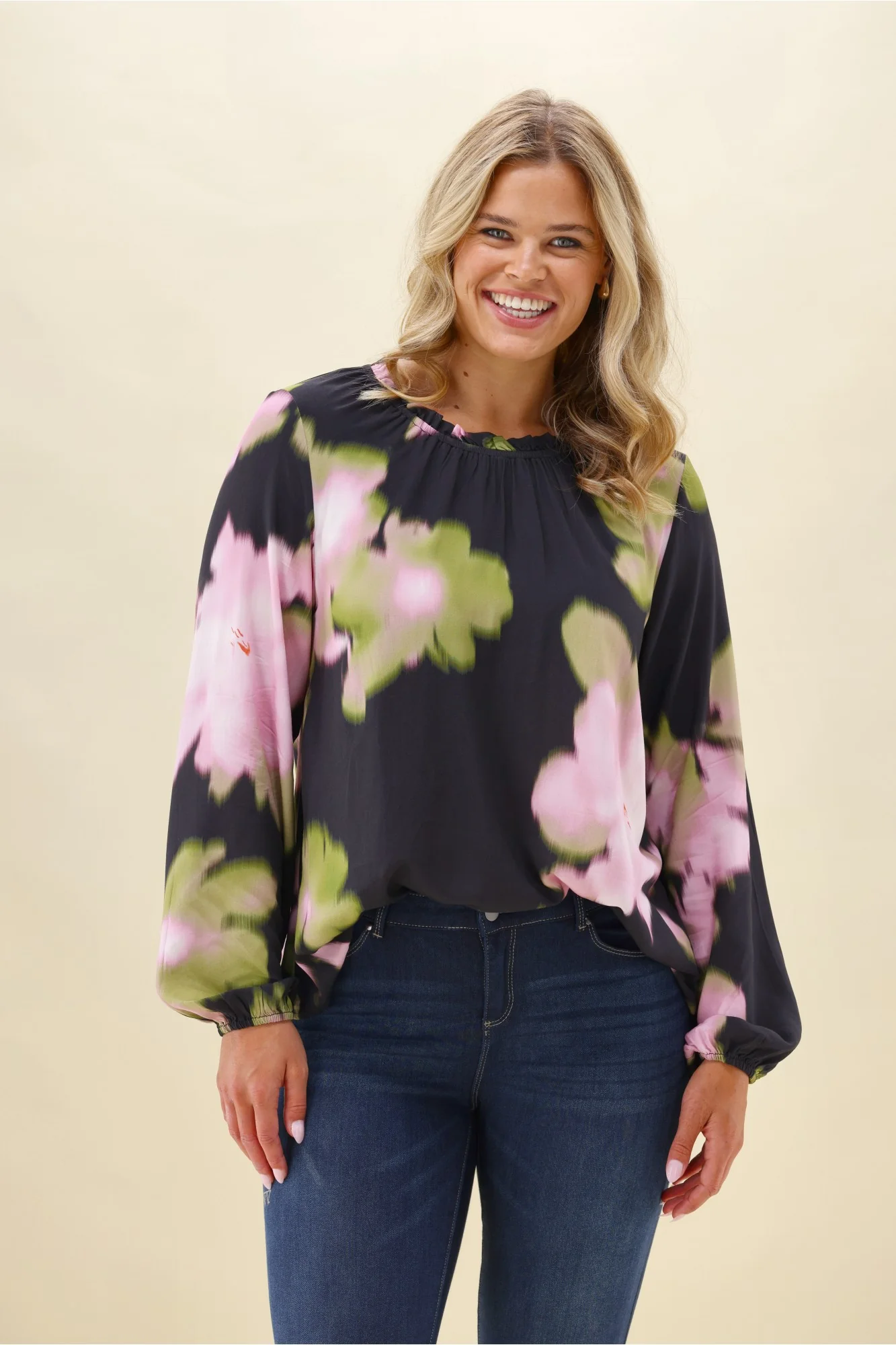 Sunday Boho Khol Black Floral Top - Image 2