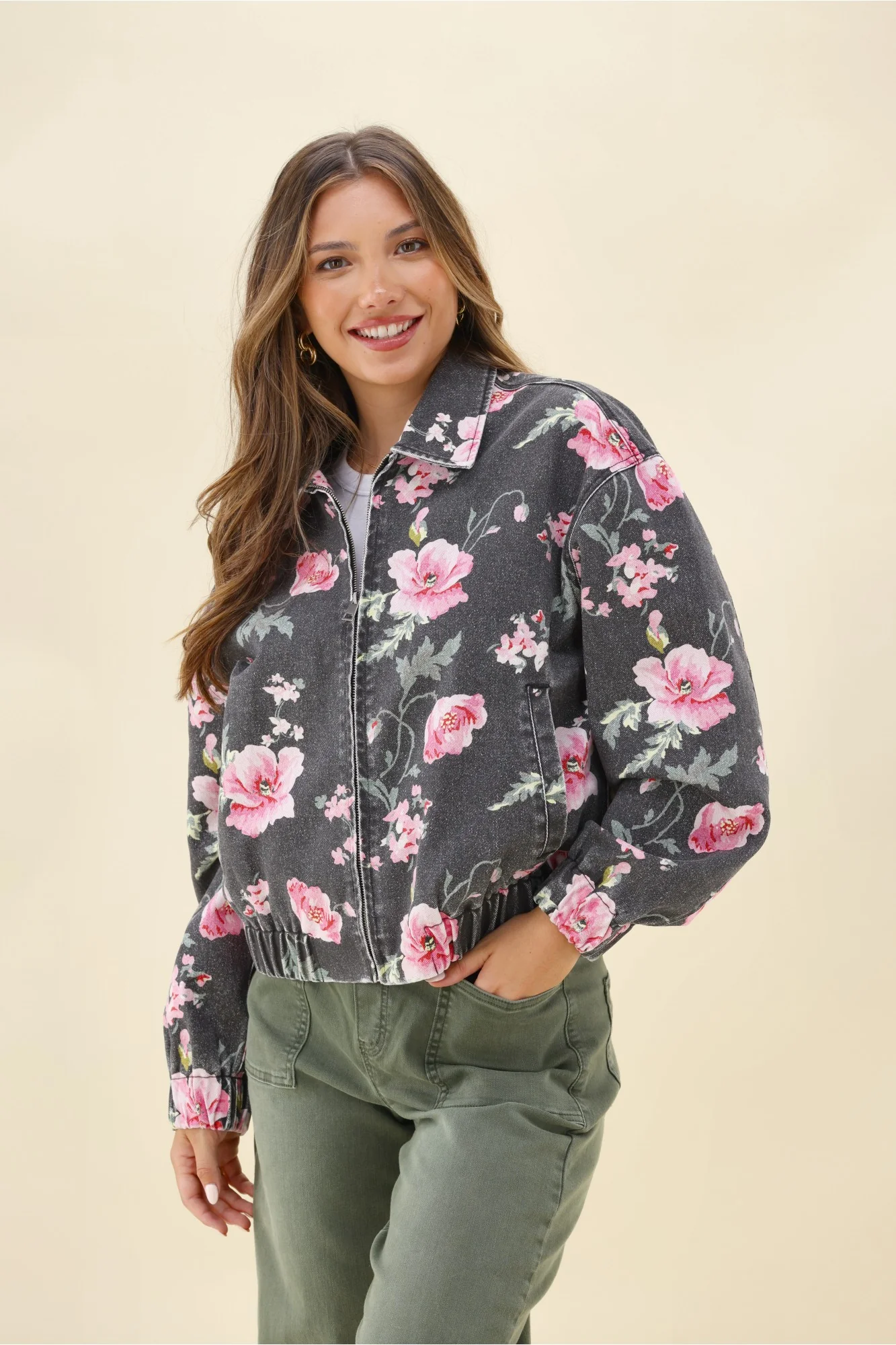 Sunday Boho Labene Black Floral Jacket