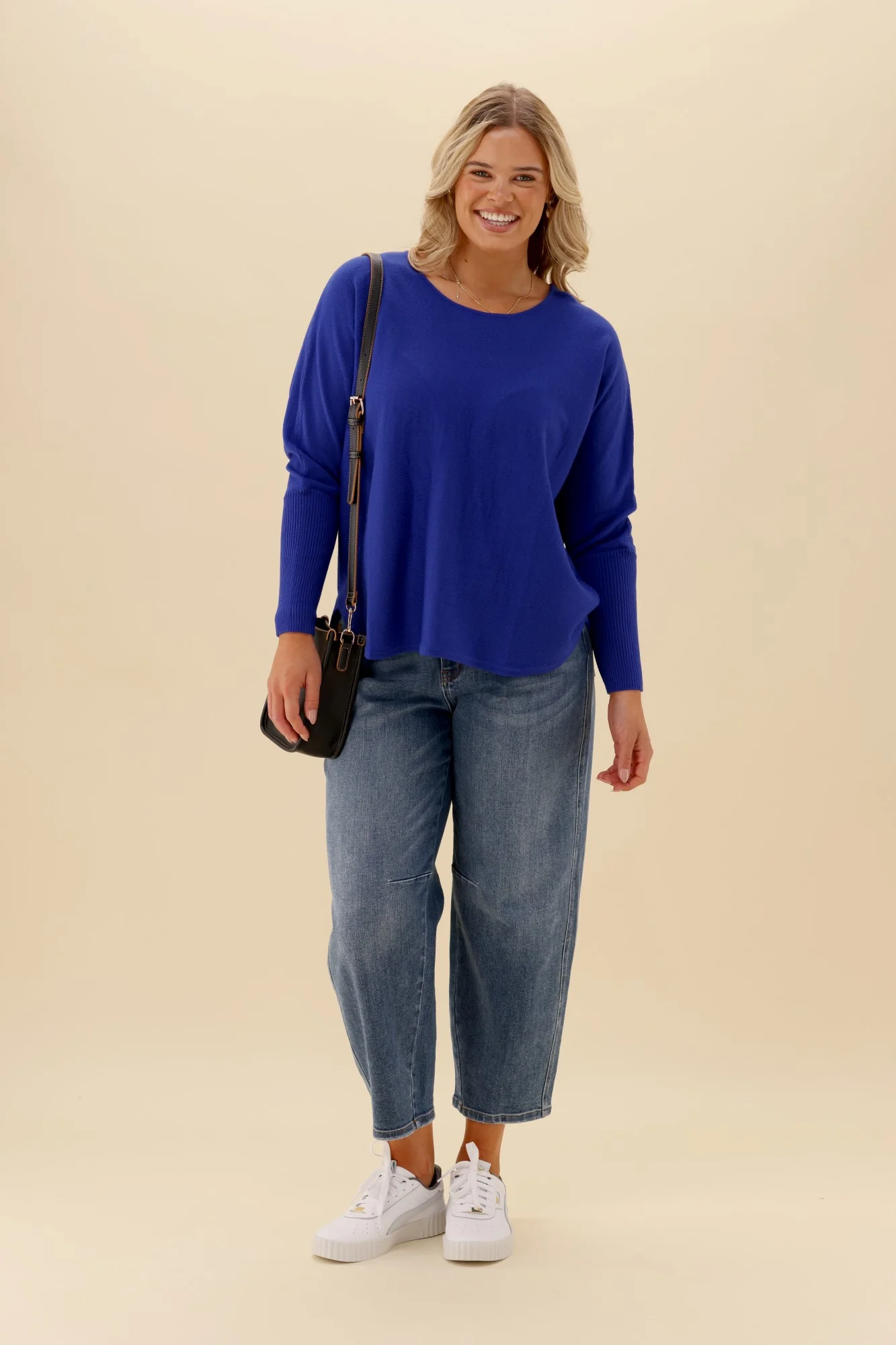 Sunday Boho Louis Knit Top Cobalt Blue - Image 2