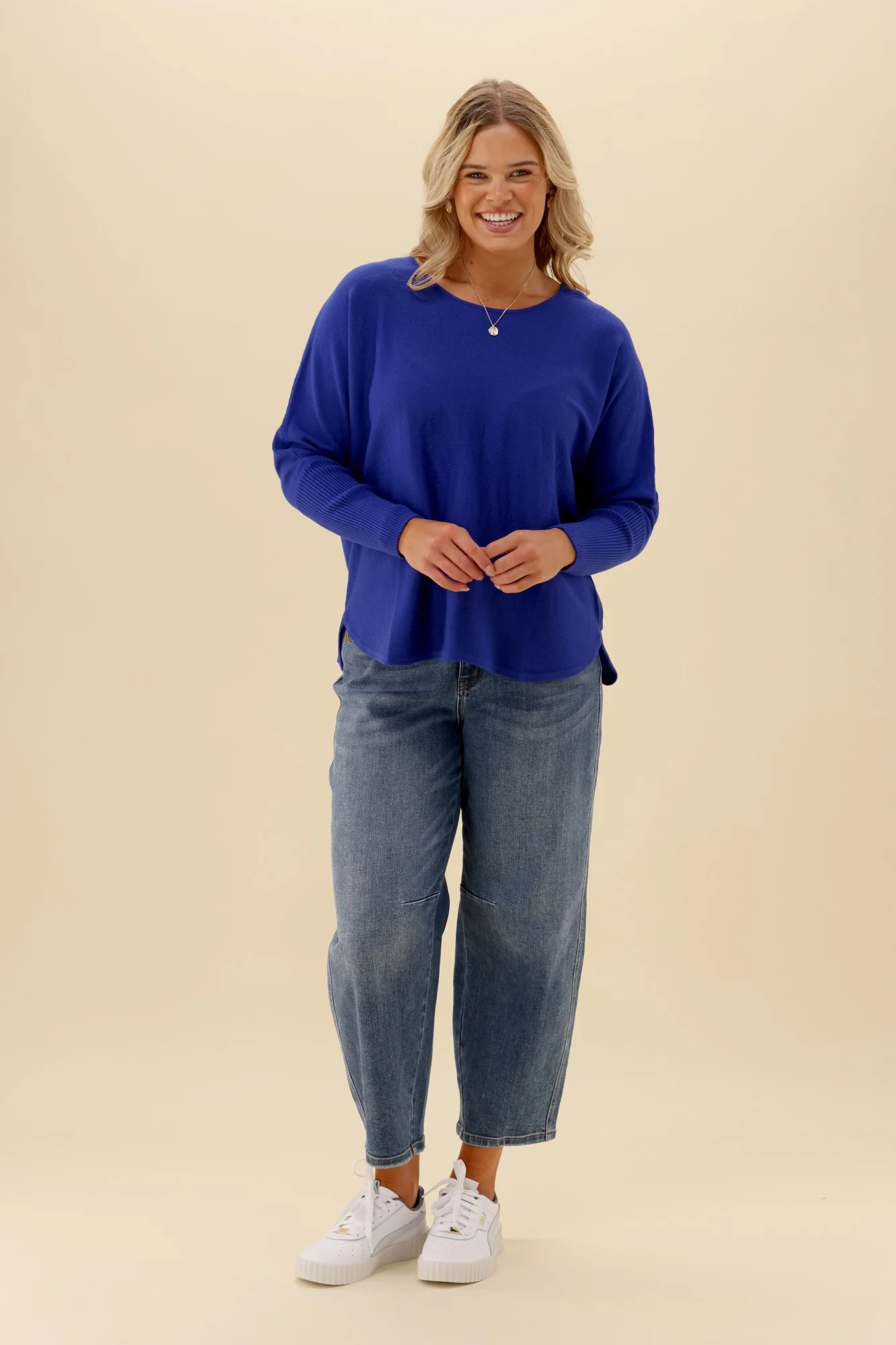 Sunday Boho Louis Knit Top Cobalt Blue - Image 4