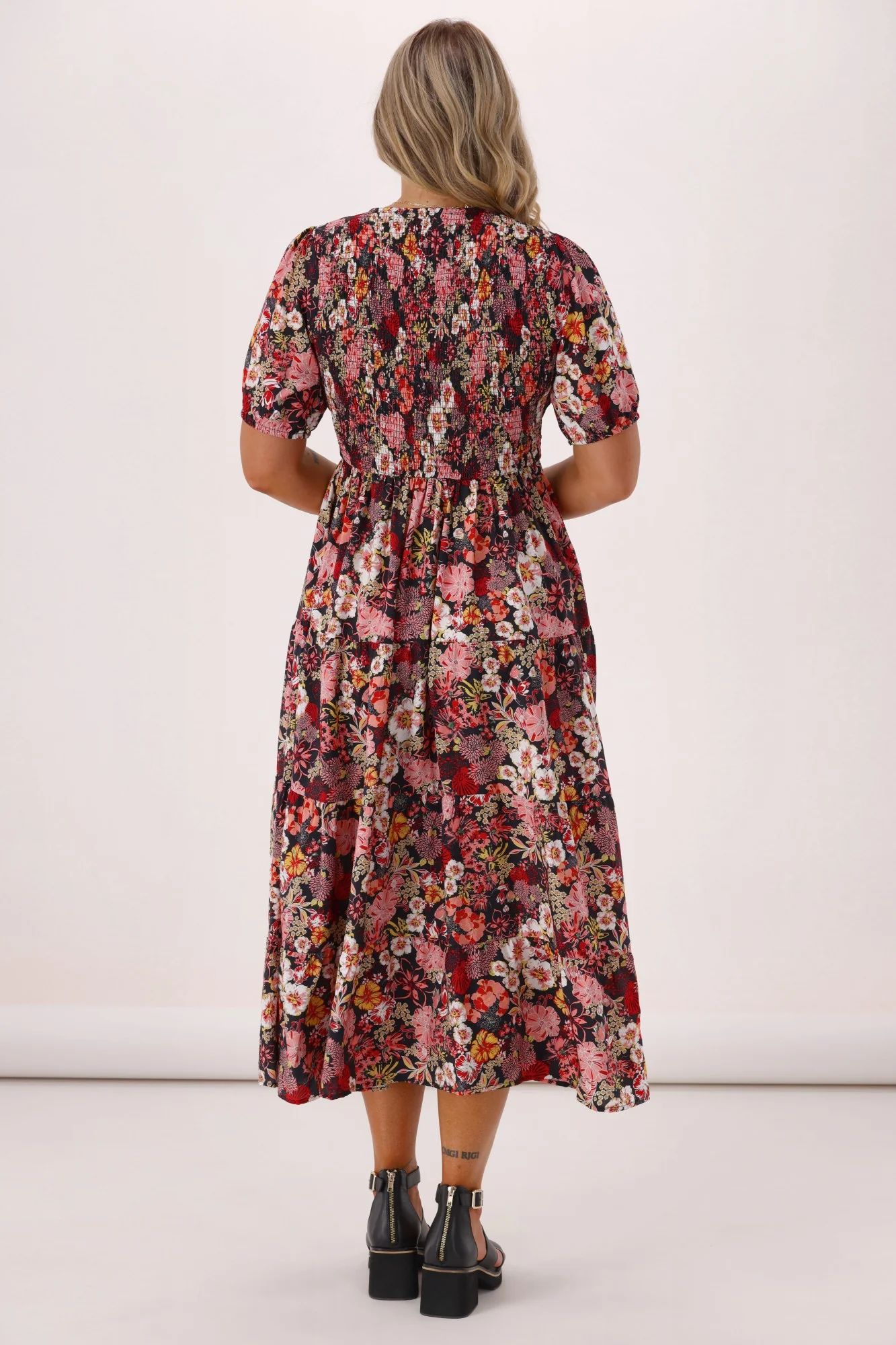 Sunday Boho Mary Midi Dress Black - Image 6