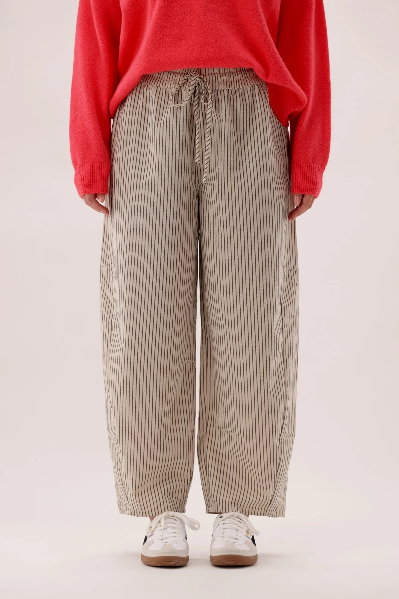 Sunday Boho Nara Pull On Barrel Pant Stripe