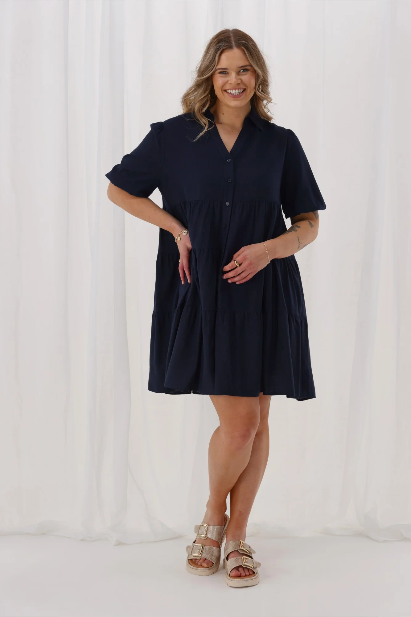 Sunday Boho Nina Dress Navy - Image 3