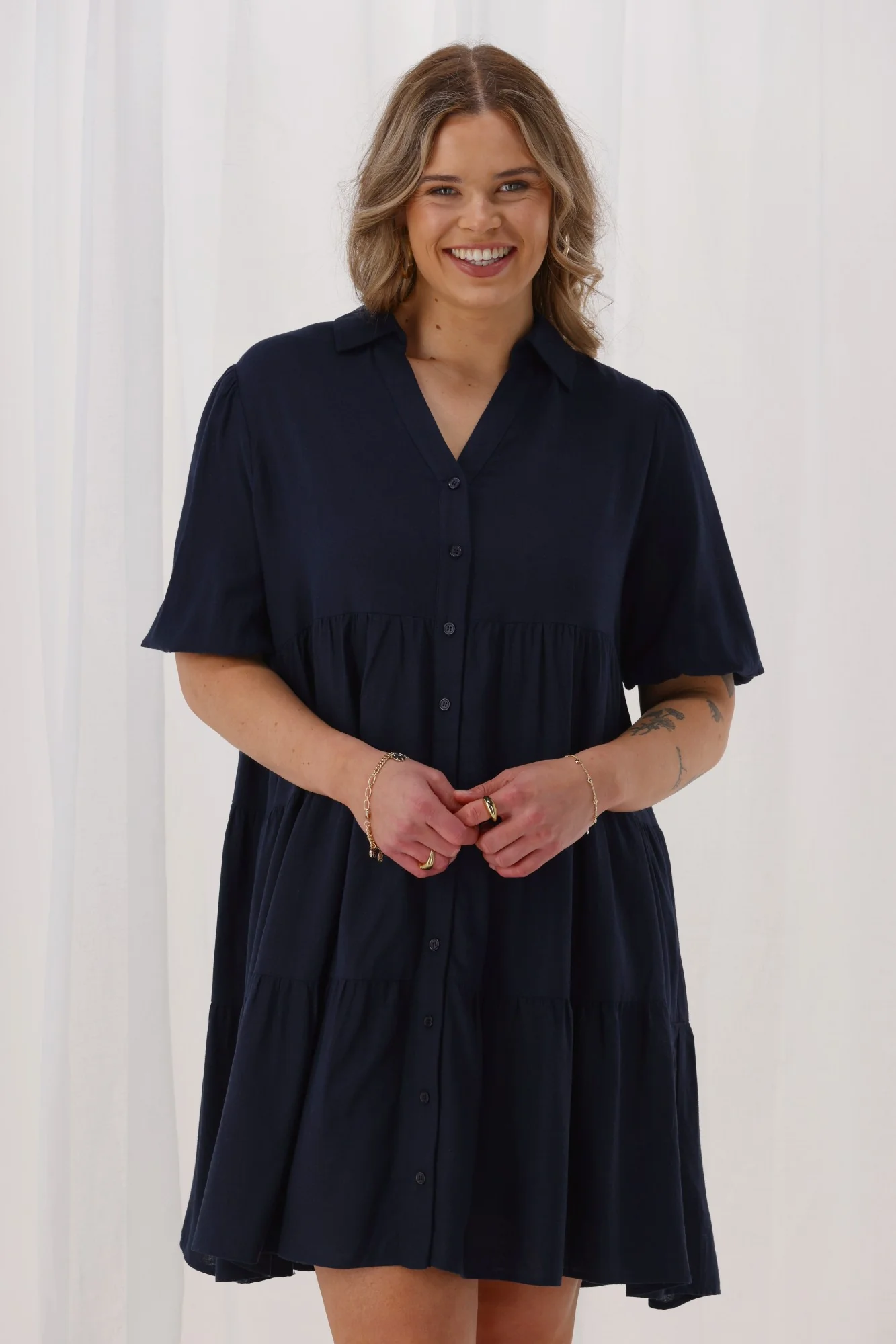Sunday Boho Nina Dress Navy - Image 4