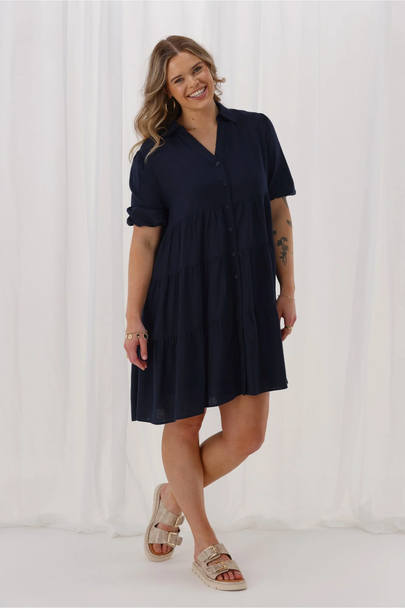 Sunday Boho Nina Dress Navy - Image 5
