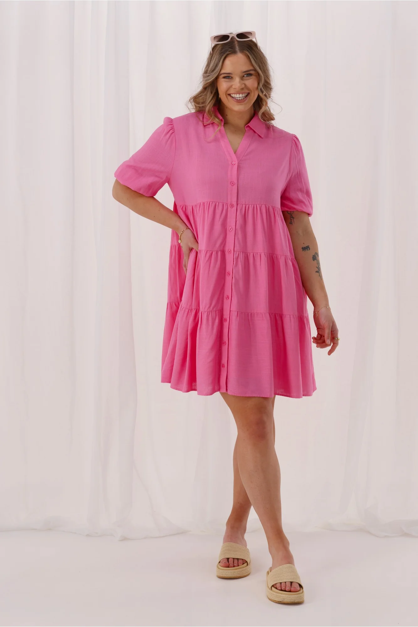Sunday Boho Nina Dress Pink - Image 2