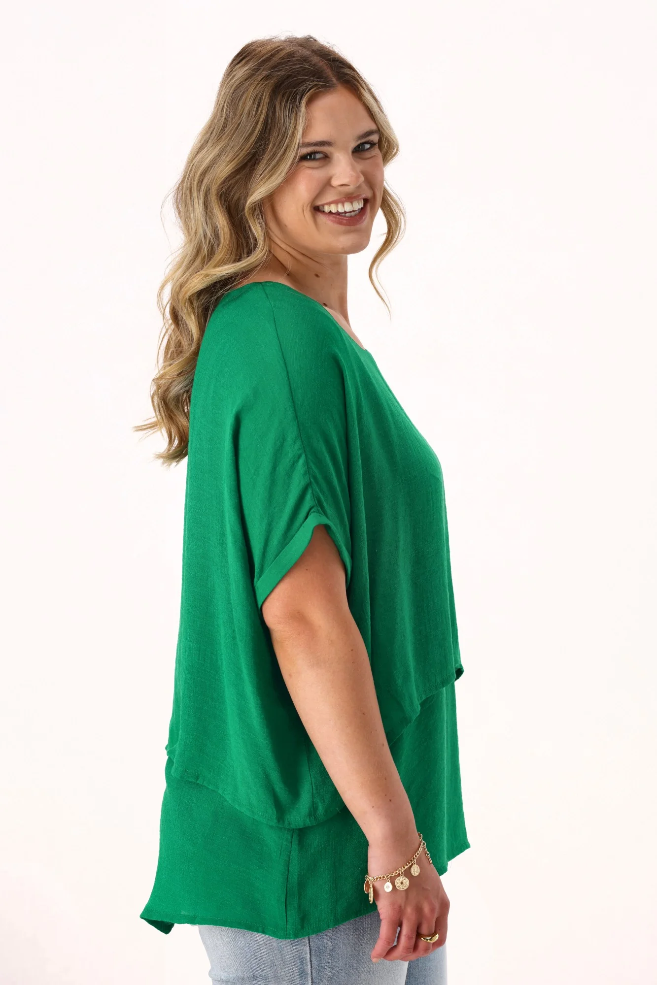 Sunday Boho Nova Layered Top Green - Image 5