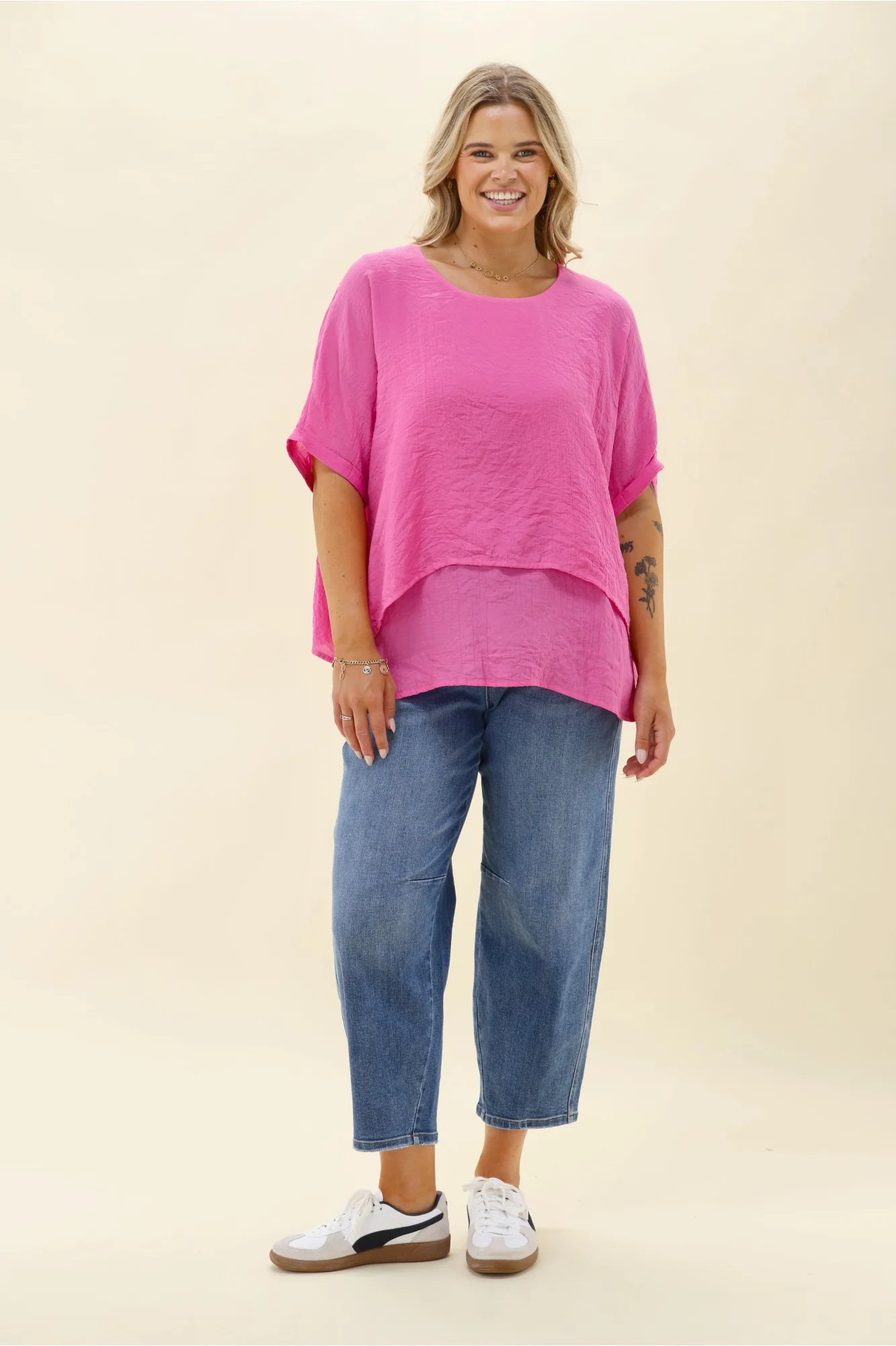 Sunday Boho Nova Layered Top Pink - Image 5