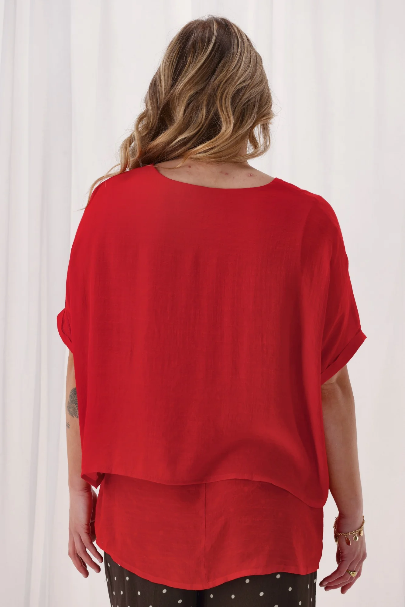 Sunday Boho Nova Layered Top Poppy Red - Image 9
