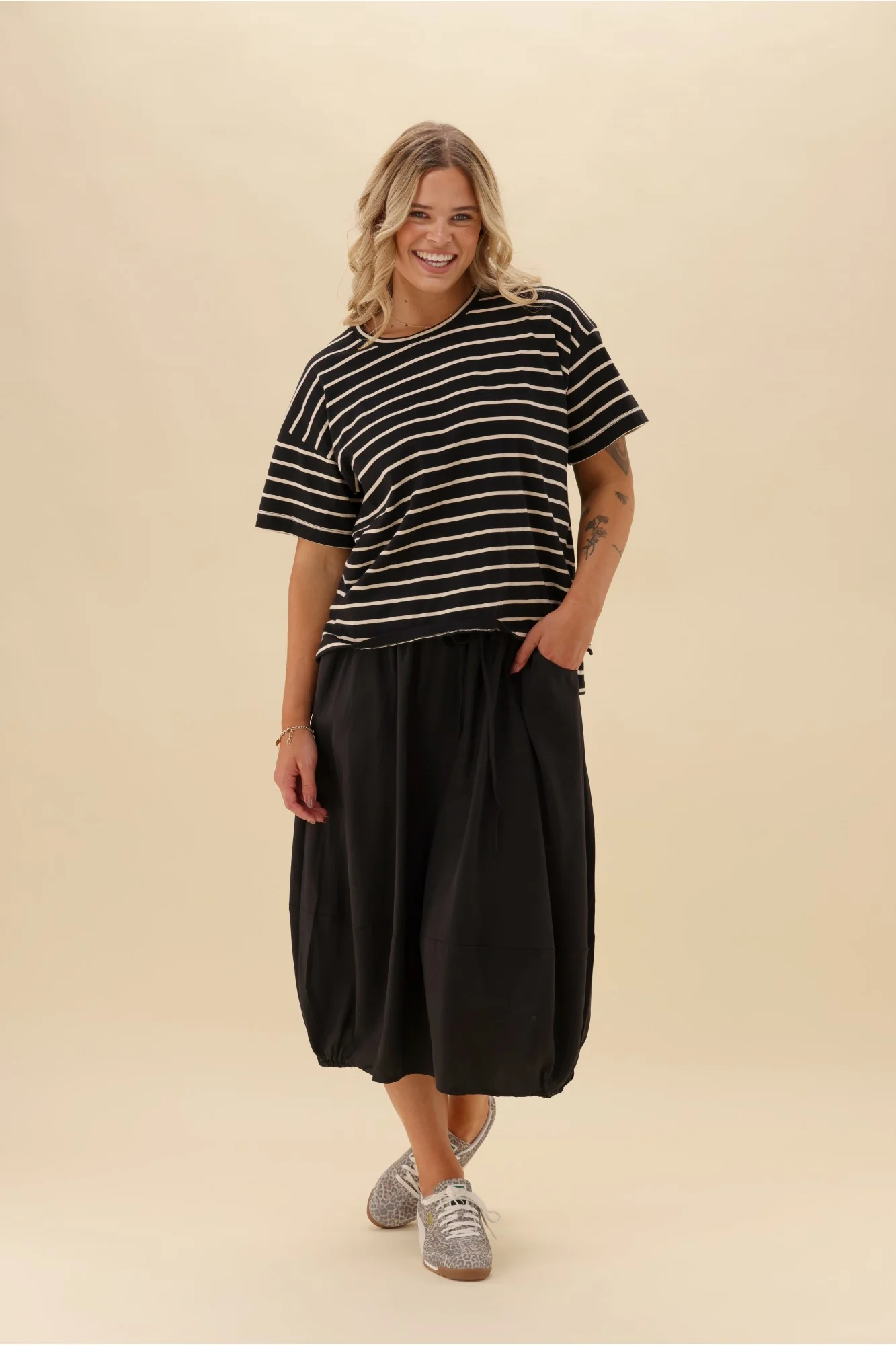Sunday Boho Pauline Midi Skirt Black - Image 3