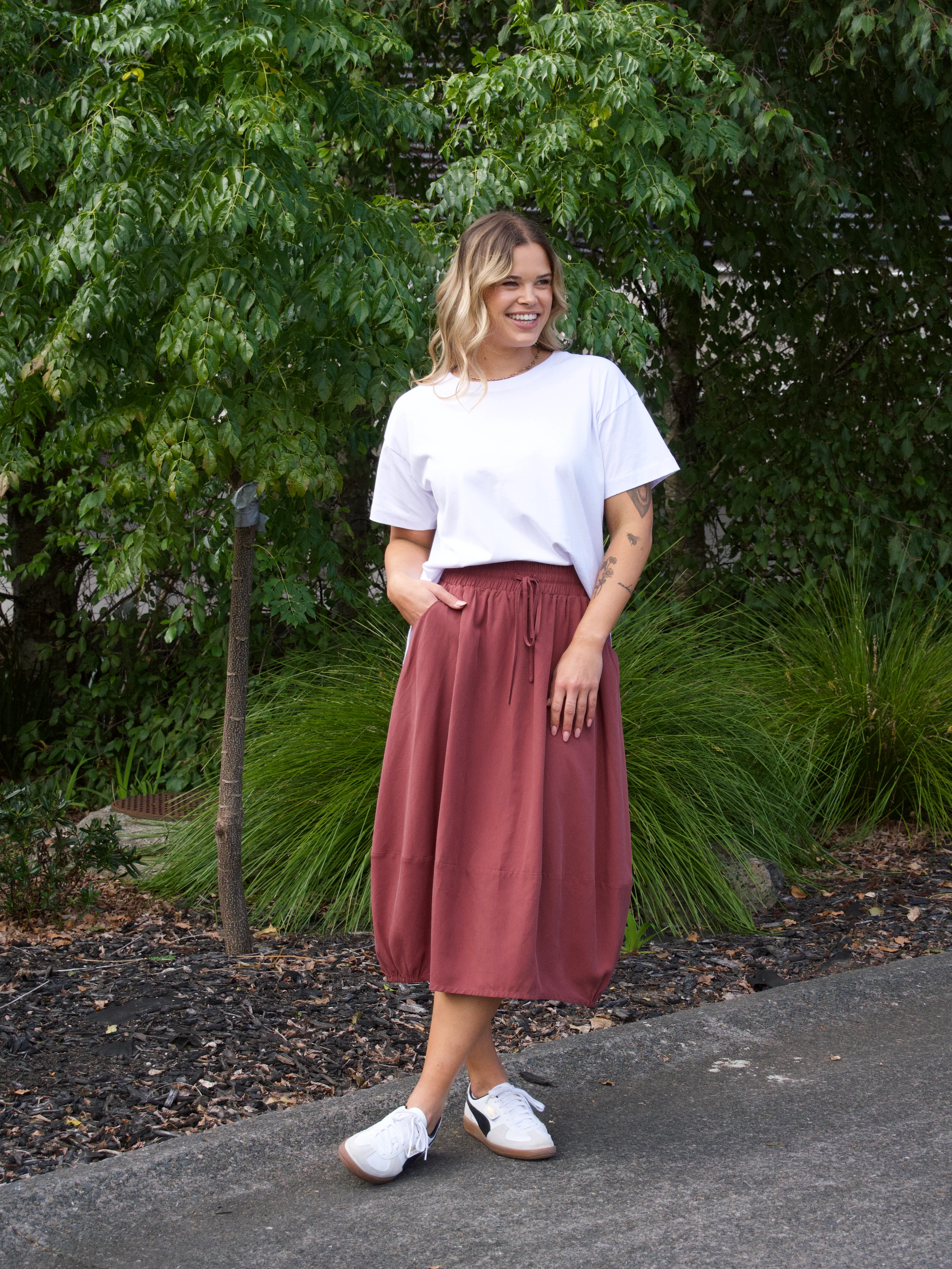 Sunday Boho Pauline Midi Skirt Rust - Image 3