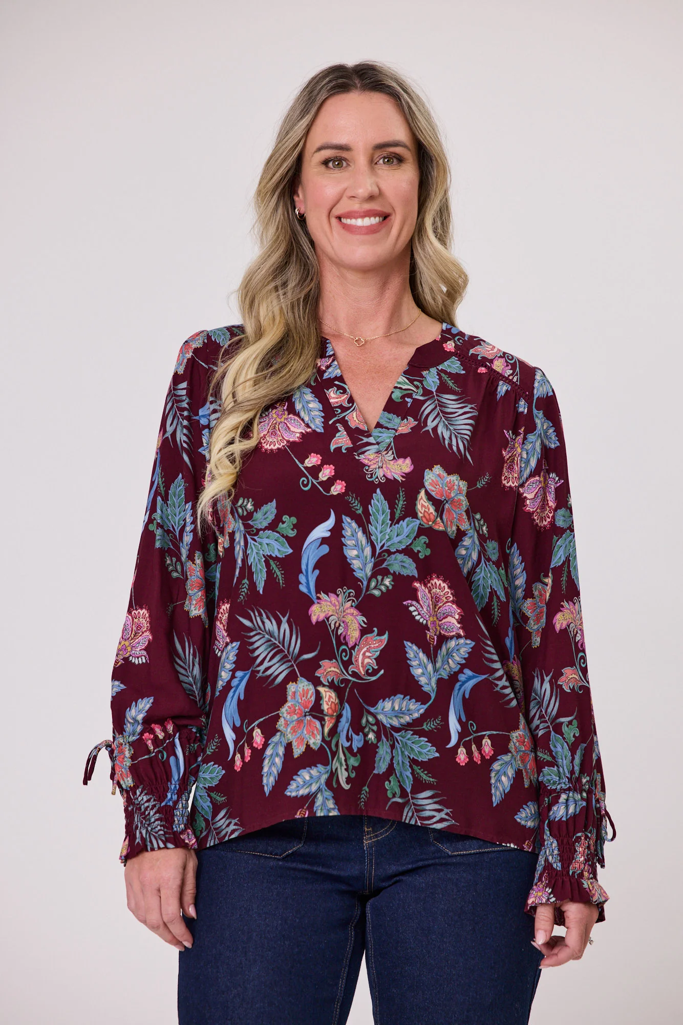 Sunday Boho Quintelle Top Paisley Print