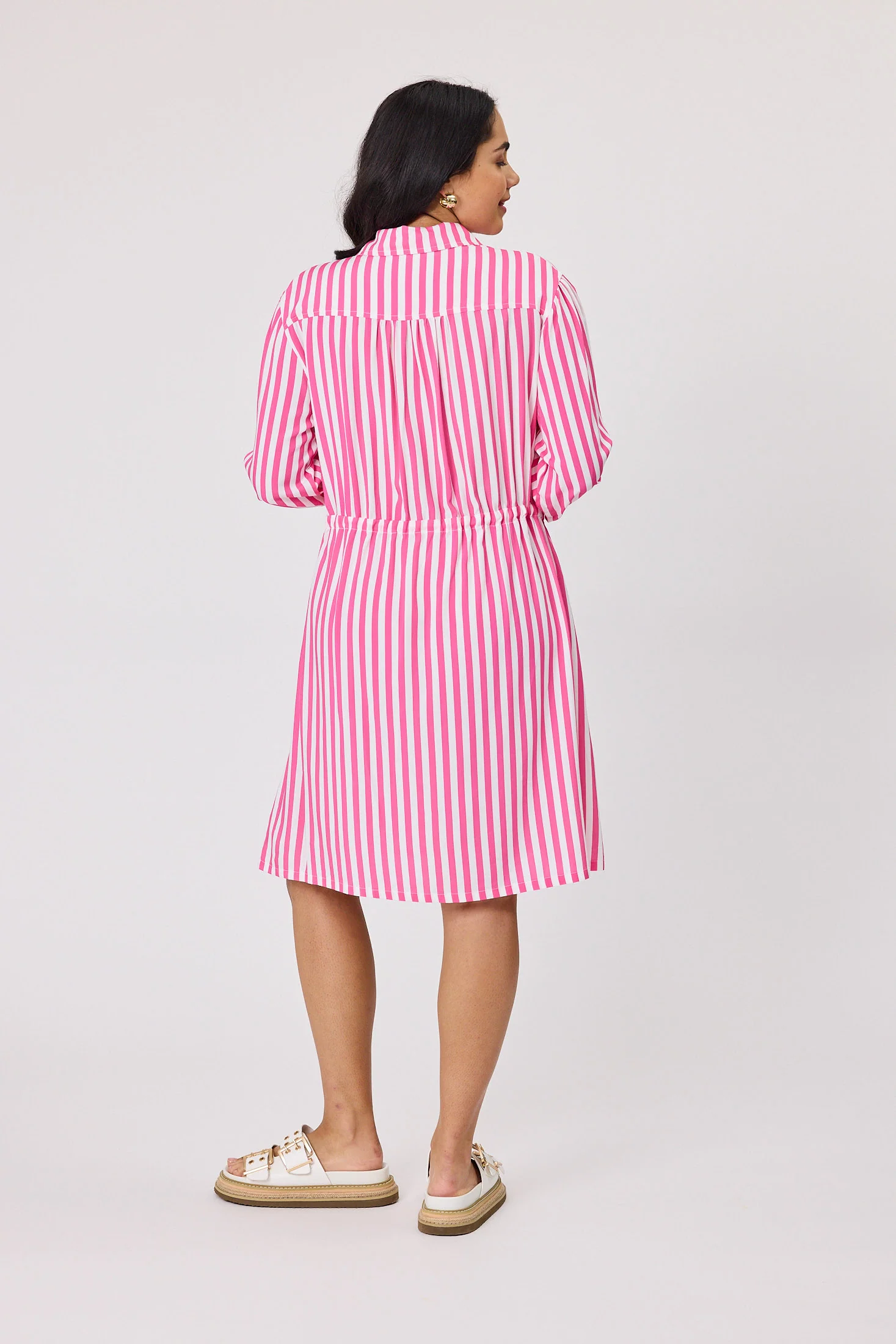 Sunday Boho Reece Stripe Dress Pink - Image 4
