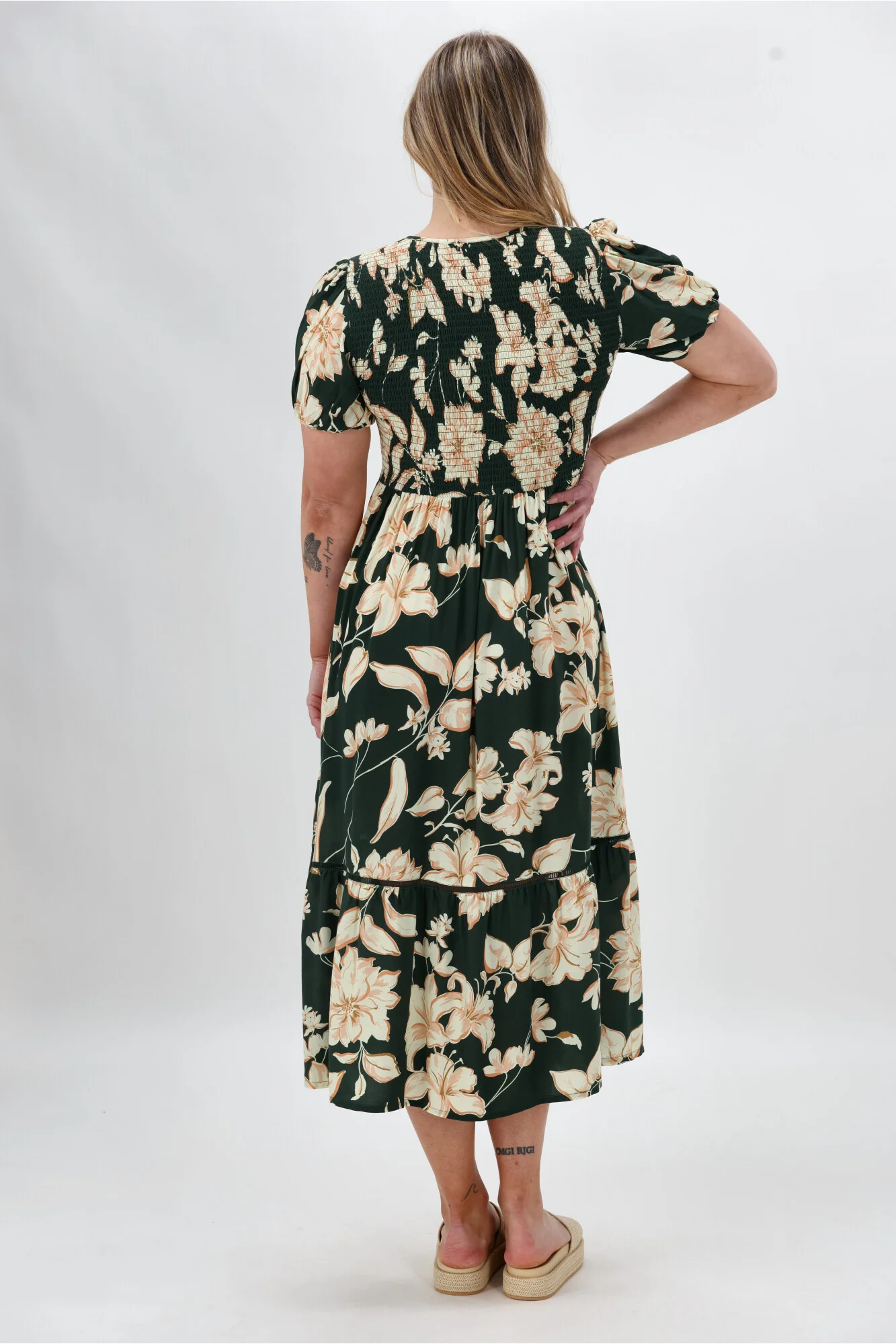 Sunday Boho Samara Dress Green Floral - Image 6