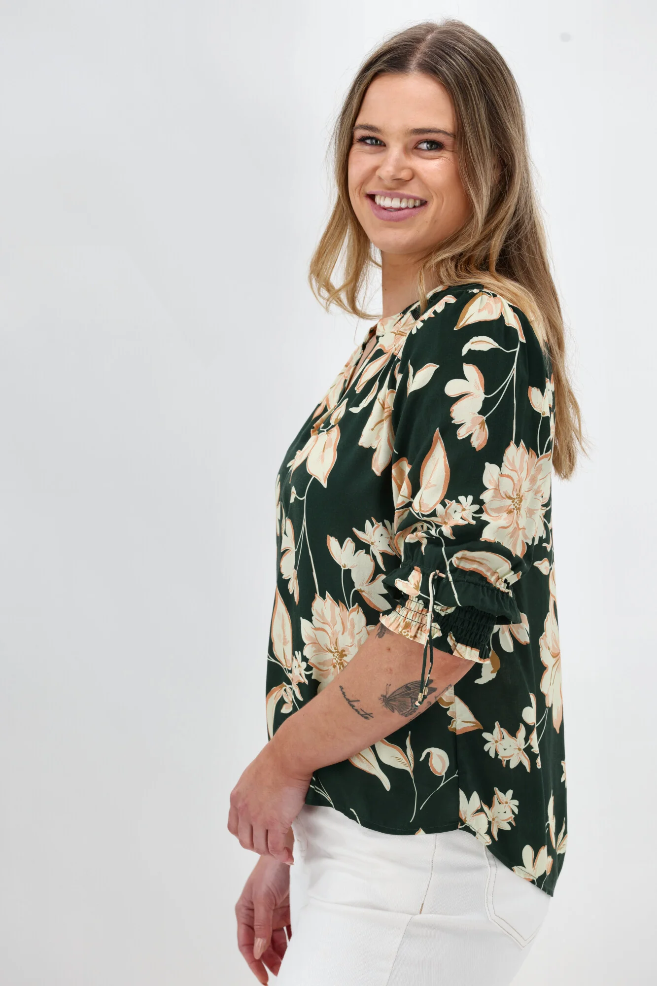 Sunday Boho Samara Top Green Floral - Image 6