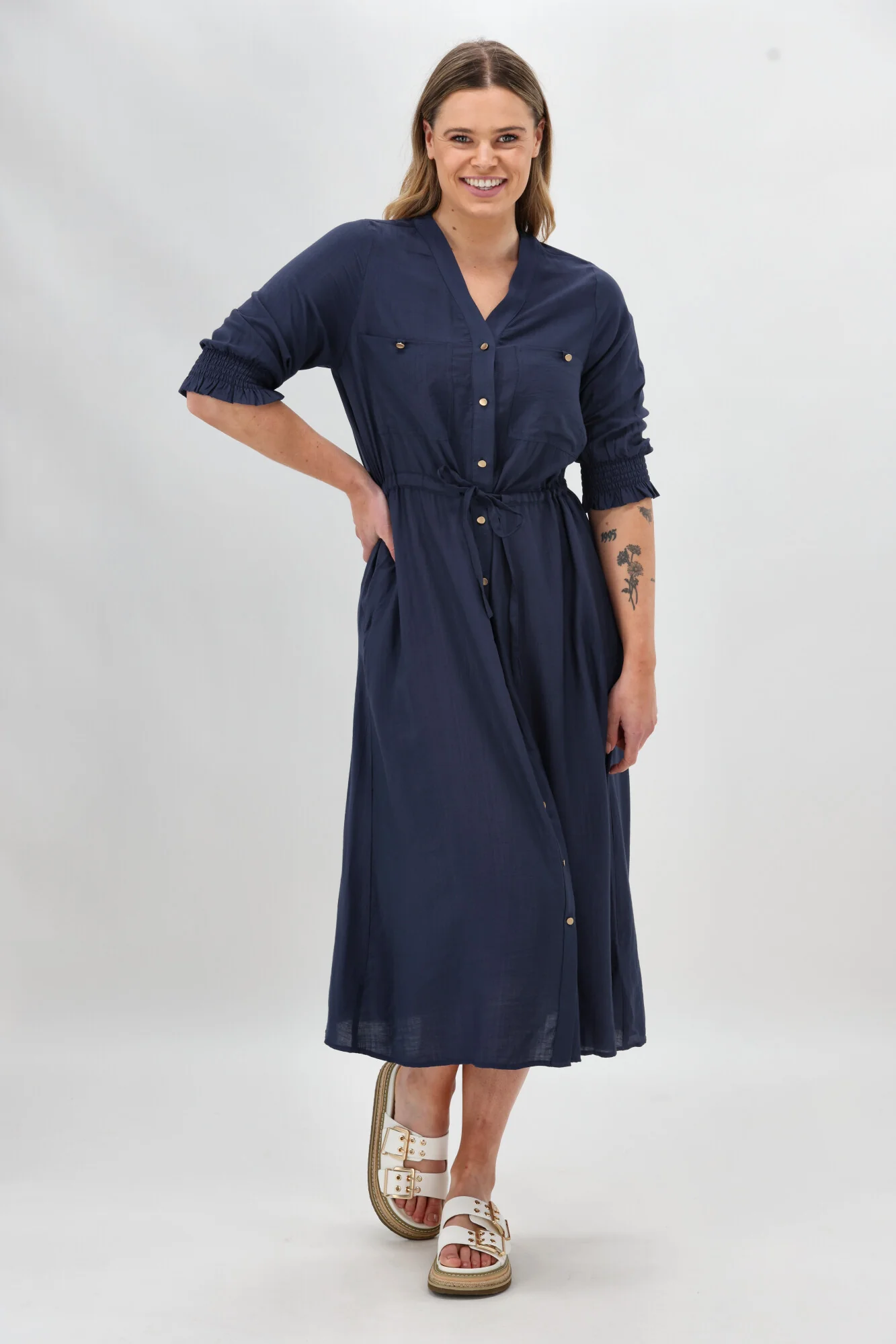 Sunday Boho St Tropez Dress Navy - Image 2