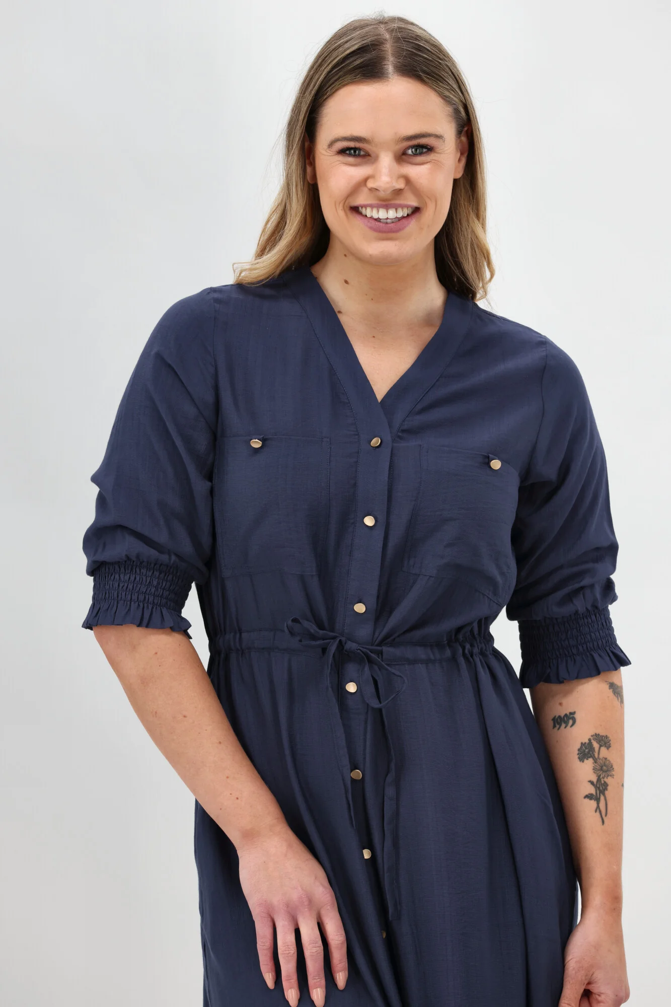 Sunday Boho St Tropez Dress Navy - Image 3