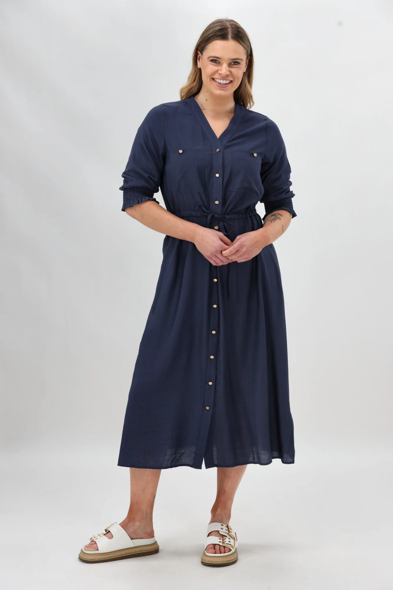 Sunday Boho St Tropez Dress Navy - Image 4
