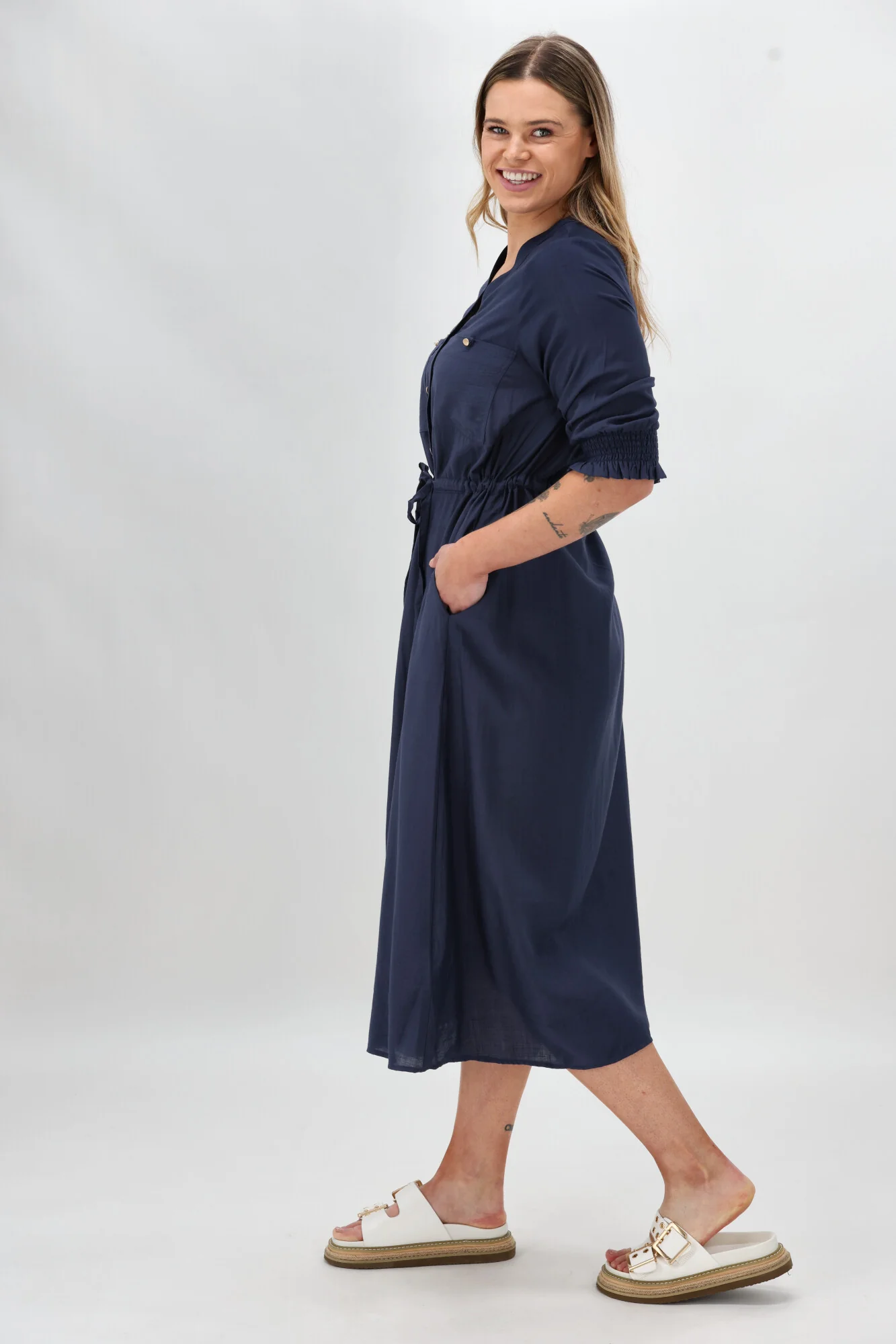 Sunday Boho St Tropez Dress Navy - Image 5