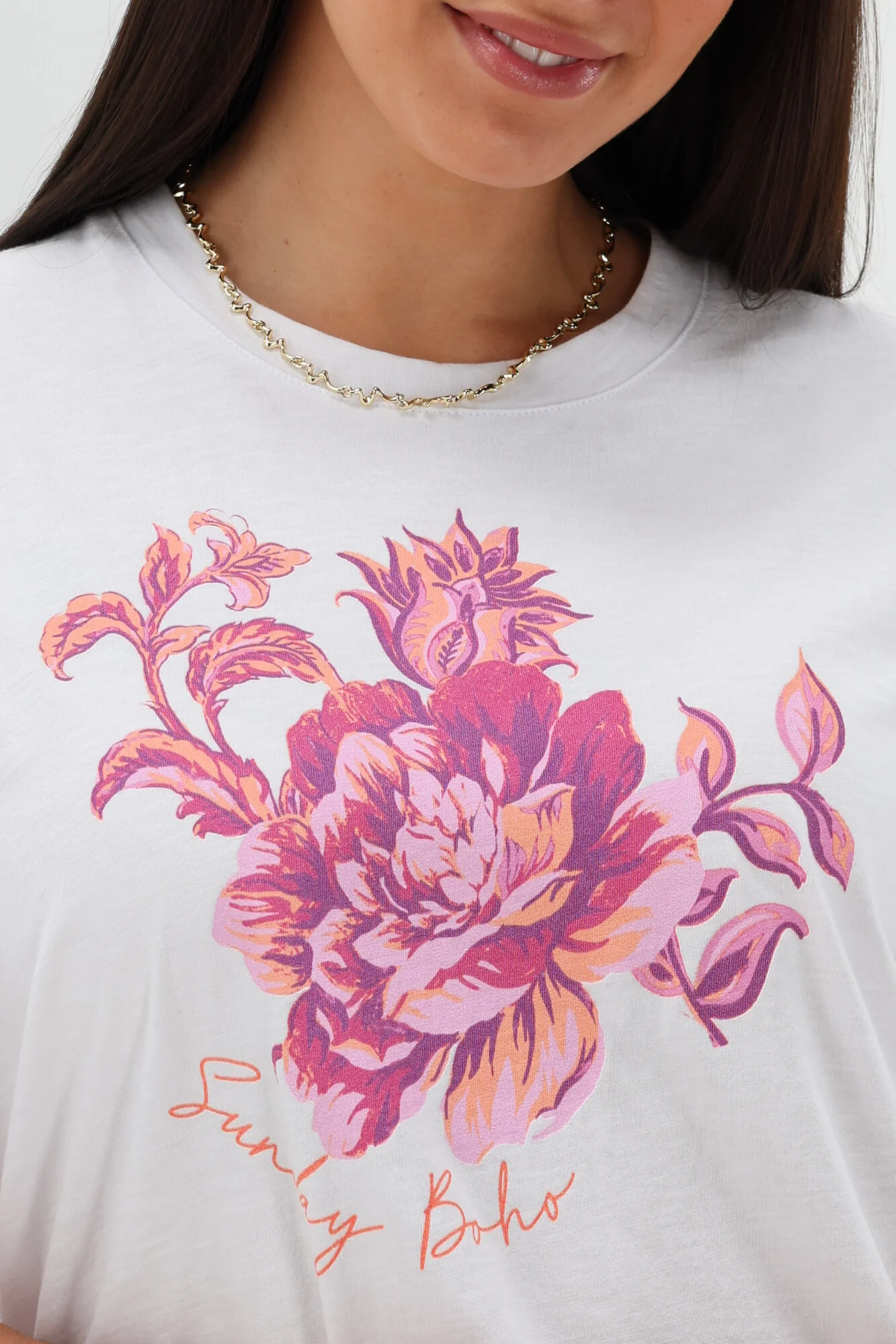 Sunday Boho Tarsia Tee White - Image 7