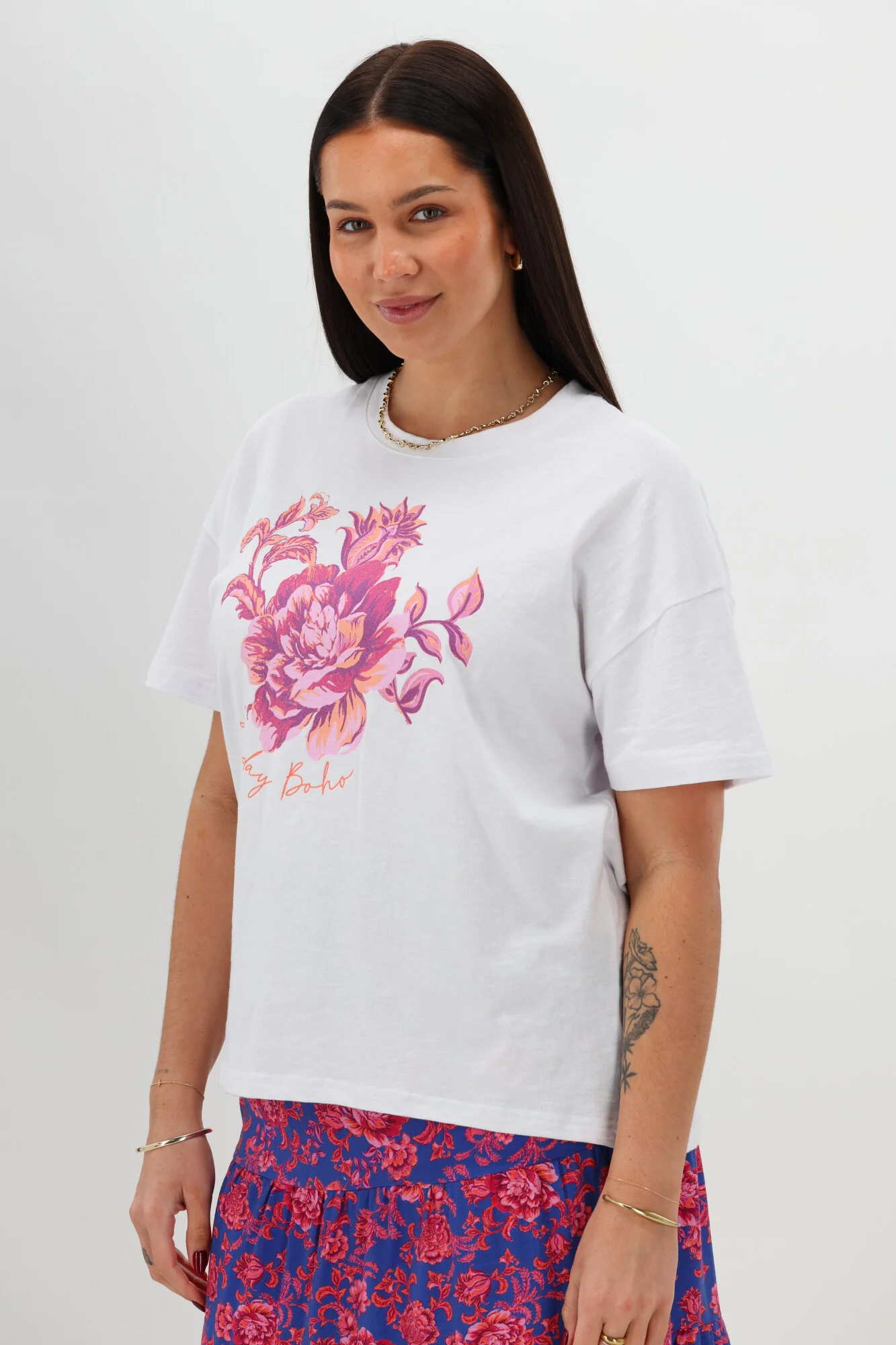 Sunday Boho Tarsia Tee White - Image 8