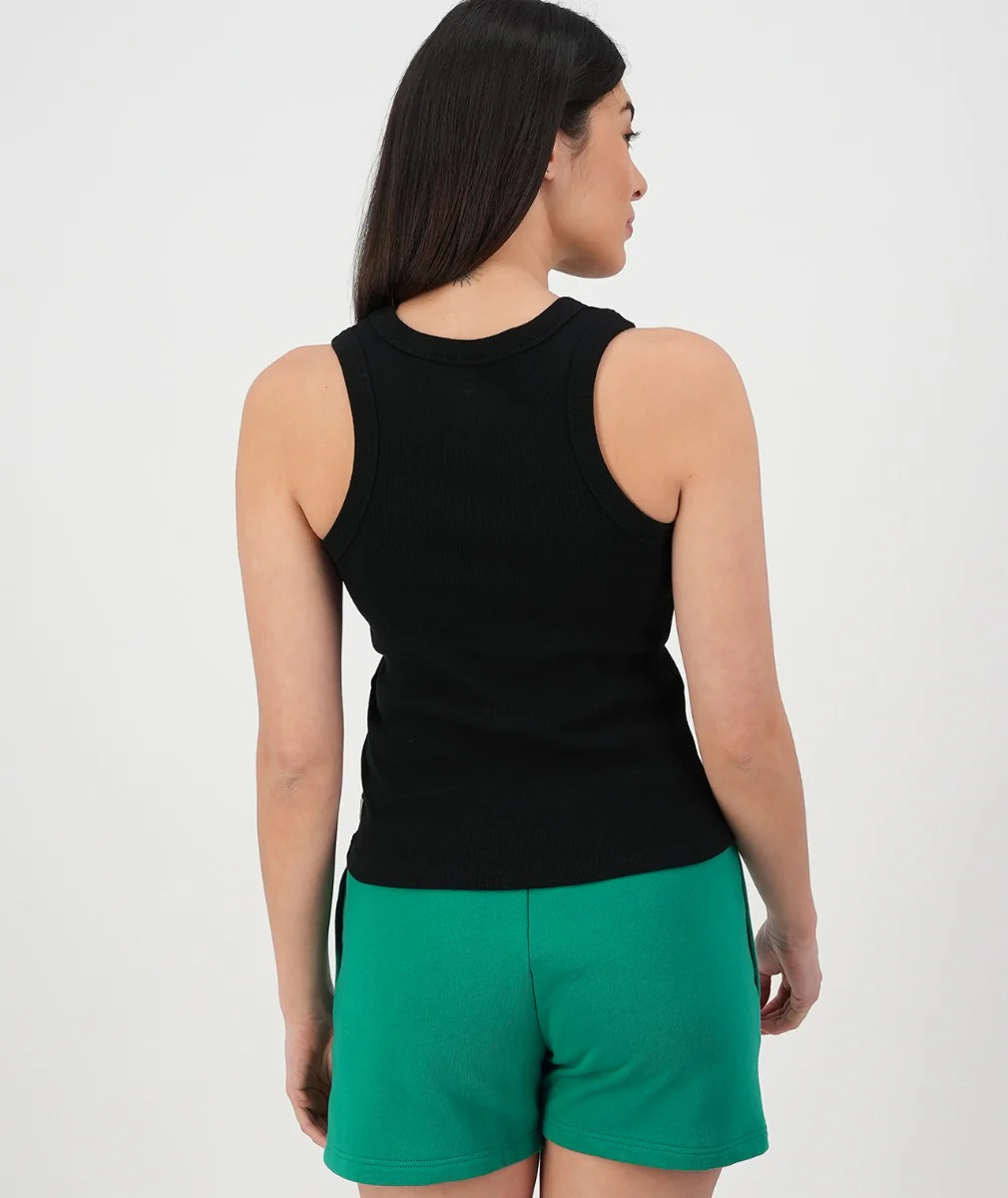 Swanndri Daisy Ribbed Singlet Black - Image 5