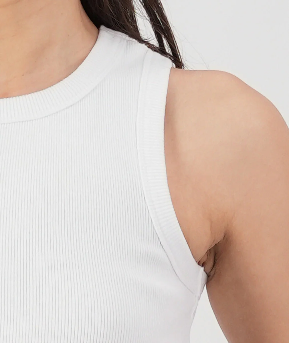 Swanndri Daisy Ribbed Singlet White - Image 4