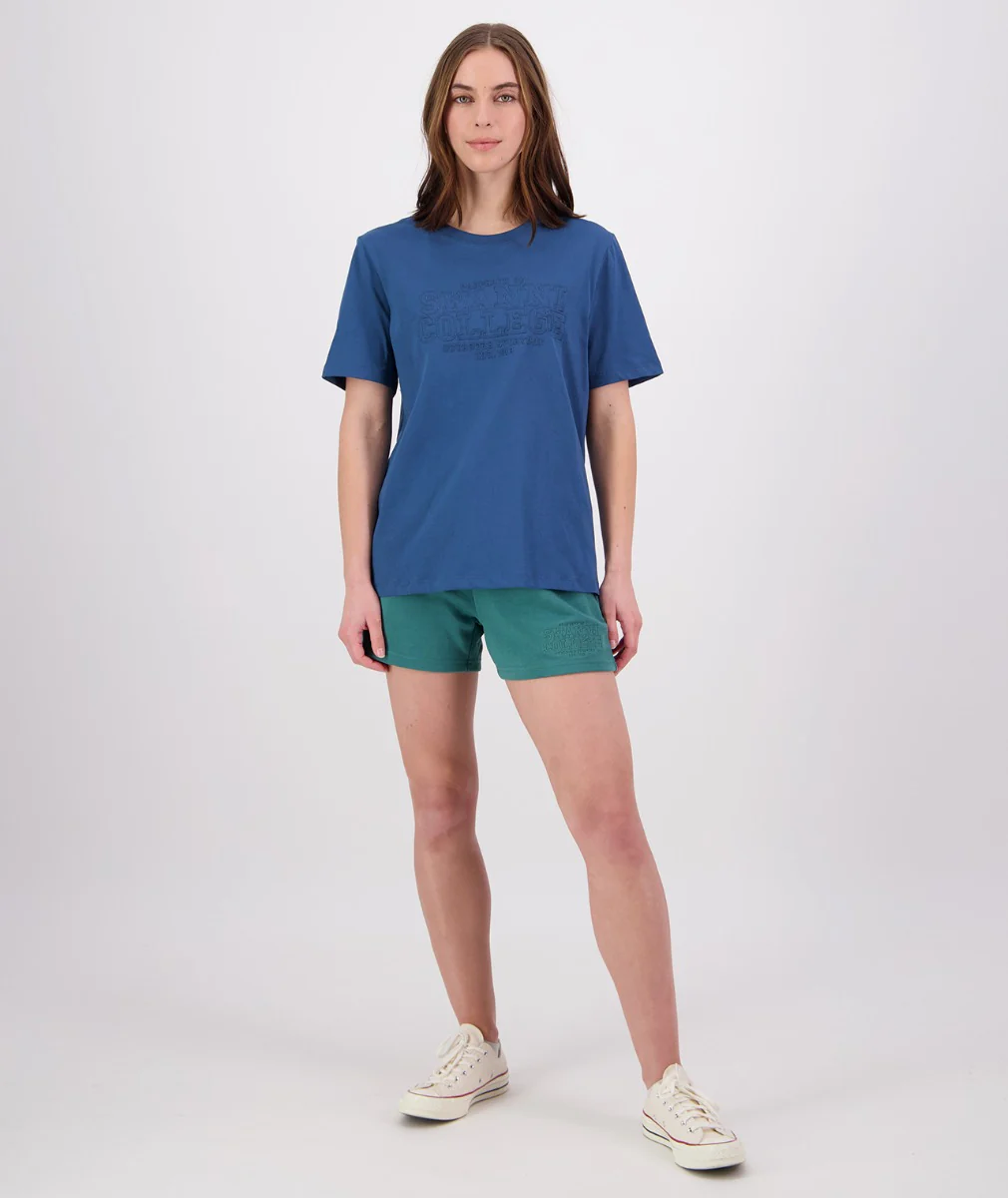 Swanndri Scholar Embroided T Shirt Tidal Teal - Image 3