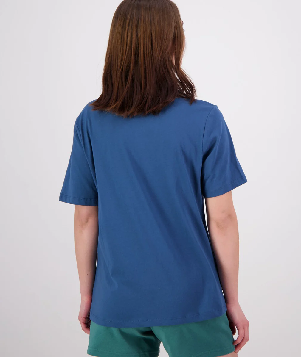 Swanndri Scholar Embroided T Shirt Tidal Teal - Image 5