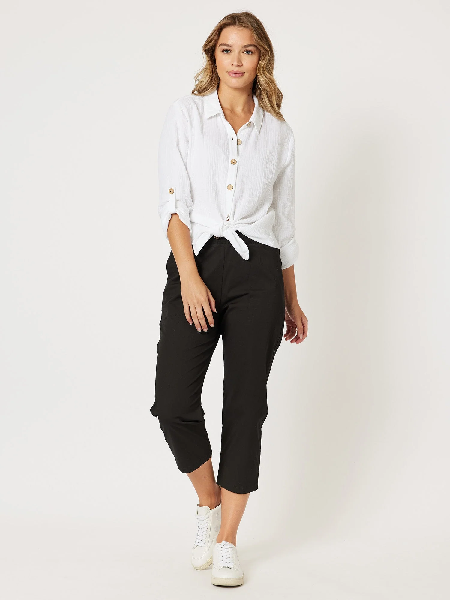 Threadz Santorini Cotton Pant Black - Image 2