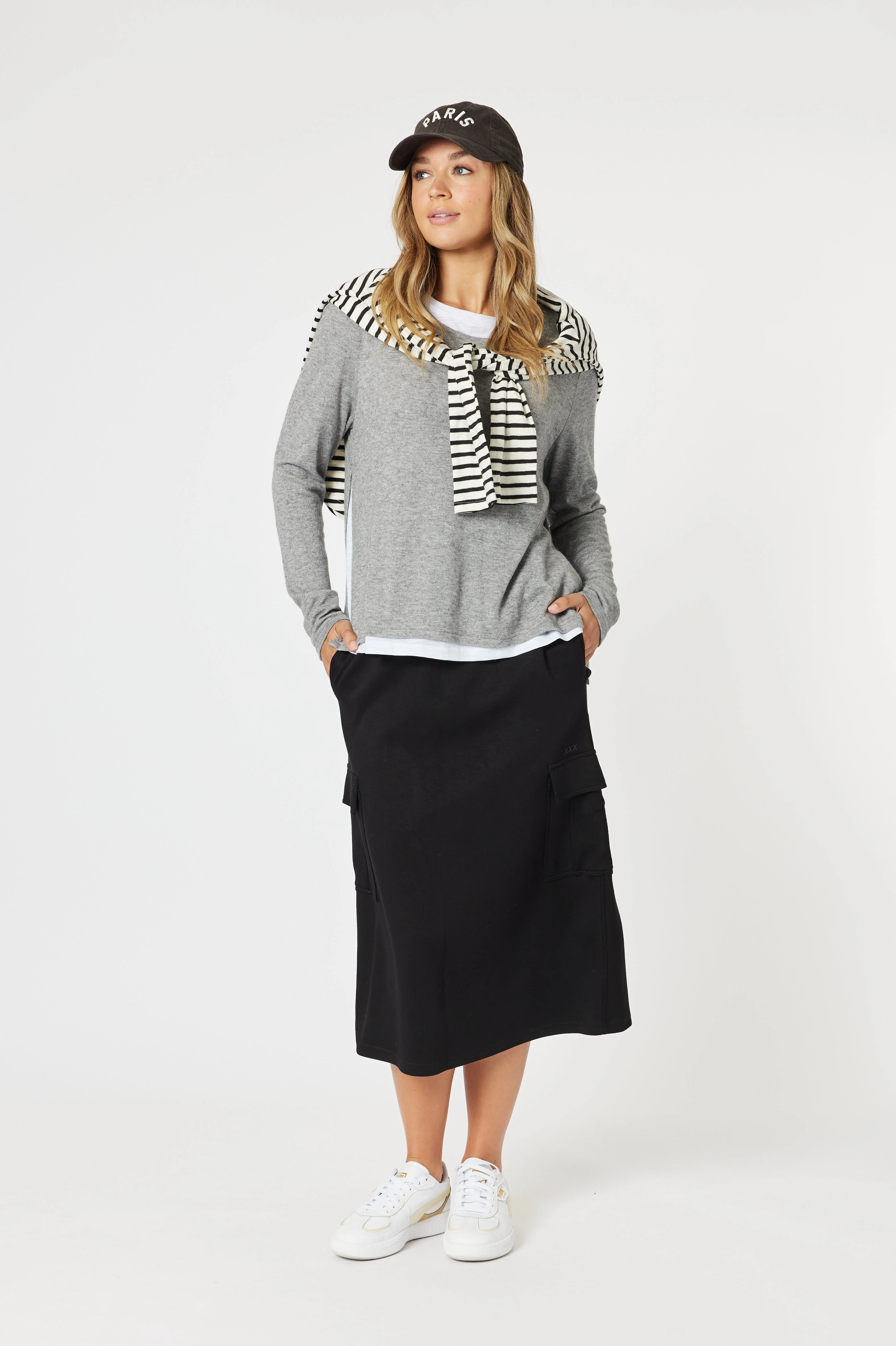 Threadz Urban Cargo Skirt Black - Image 2