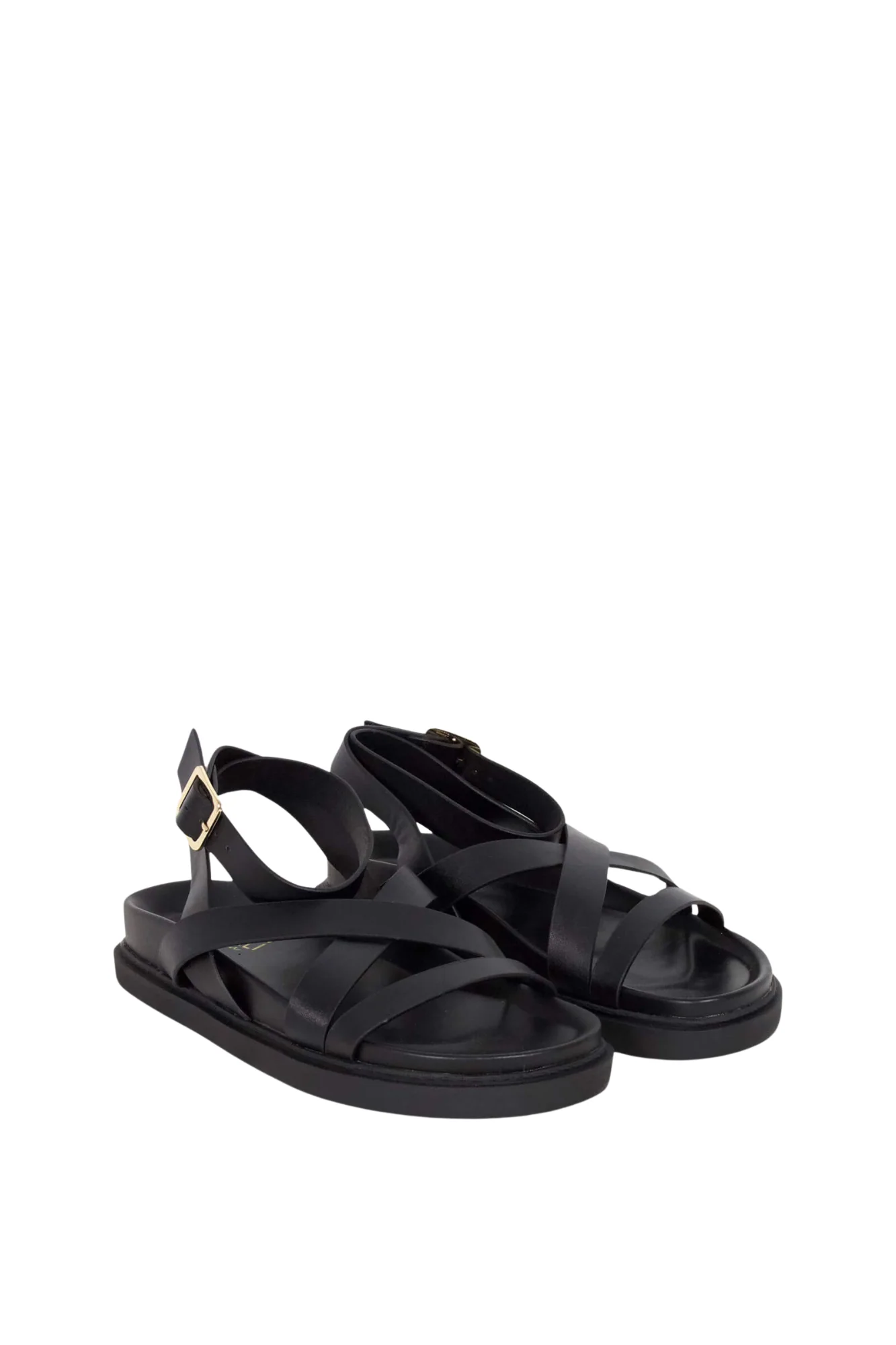 Verali Brianna Footbed Sandals Black - Image 2