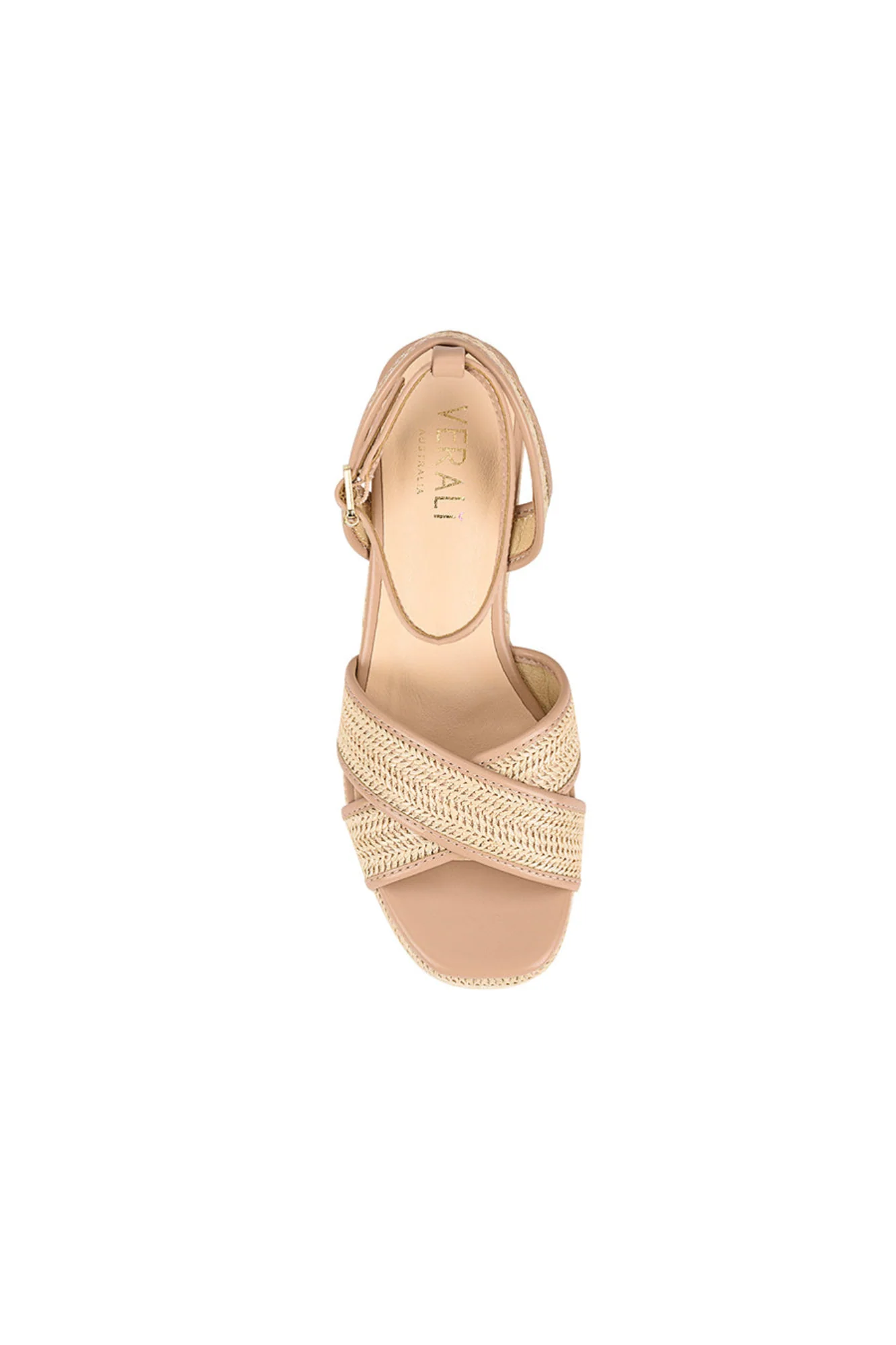 Verali Callipo Wedge Heel Beige Raffia - Image 3