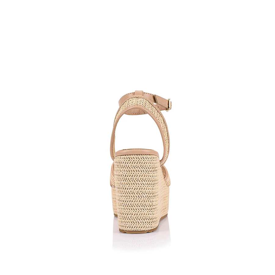 Verali Callipo Wedge Heel Beige Raffia - Image 5