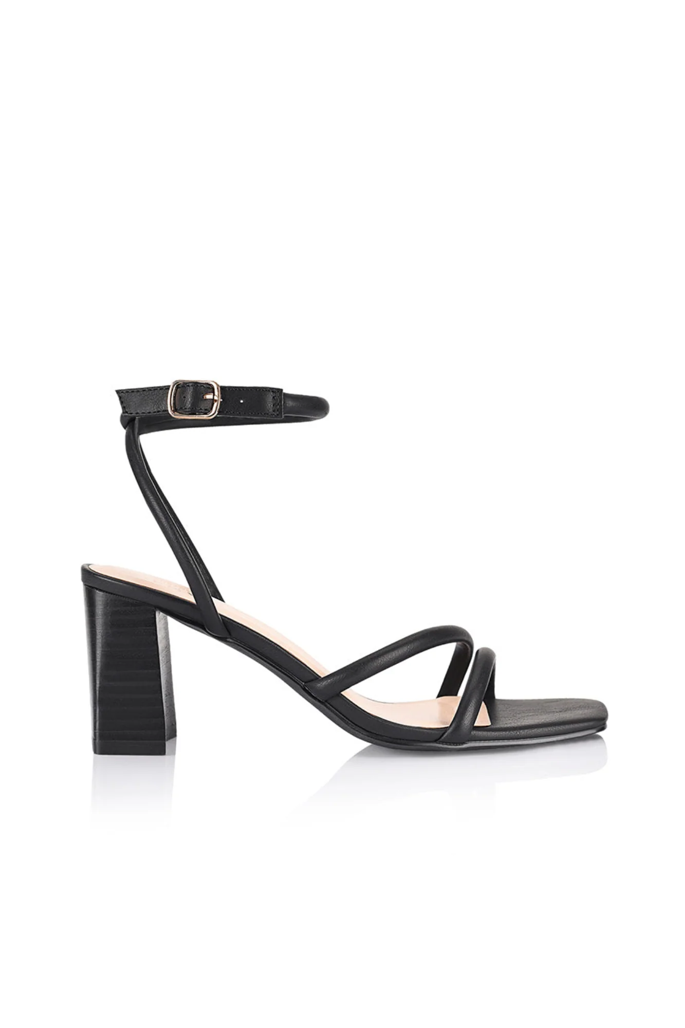 Verali Nadia Block Heel Sandals Black - Image 2