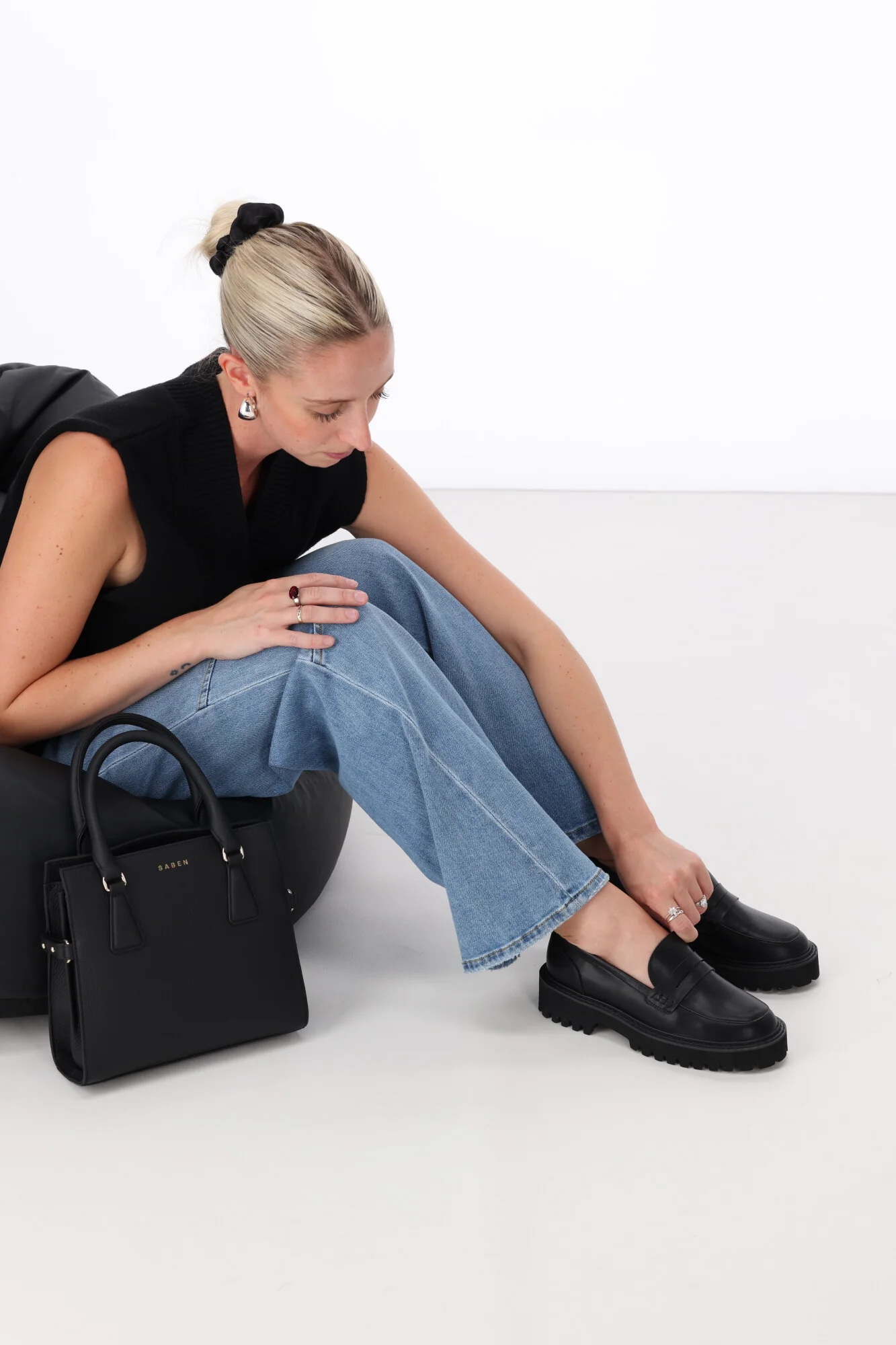 Verali Neon Chunky Loafer Black - Image 3