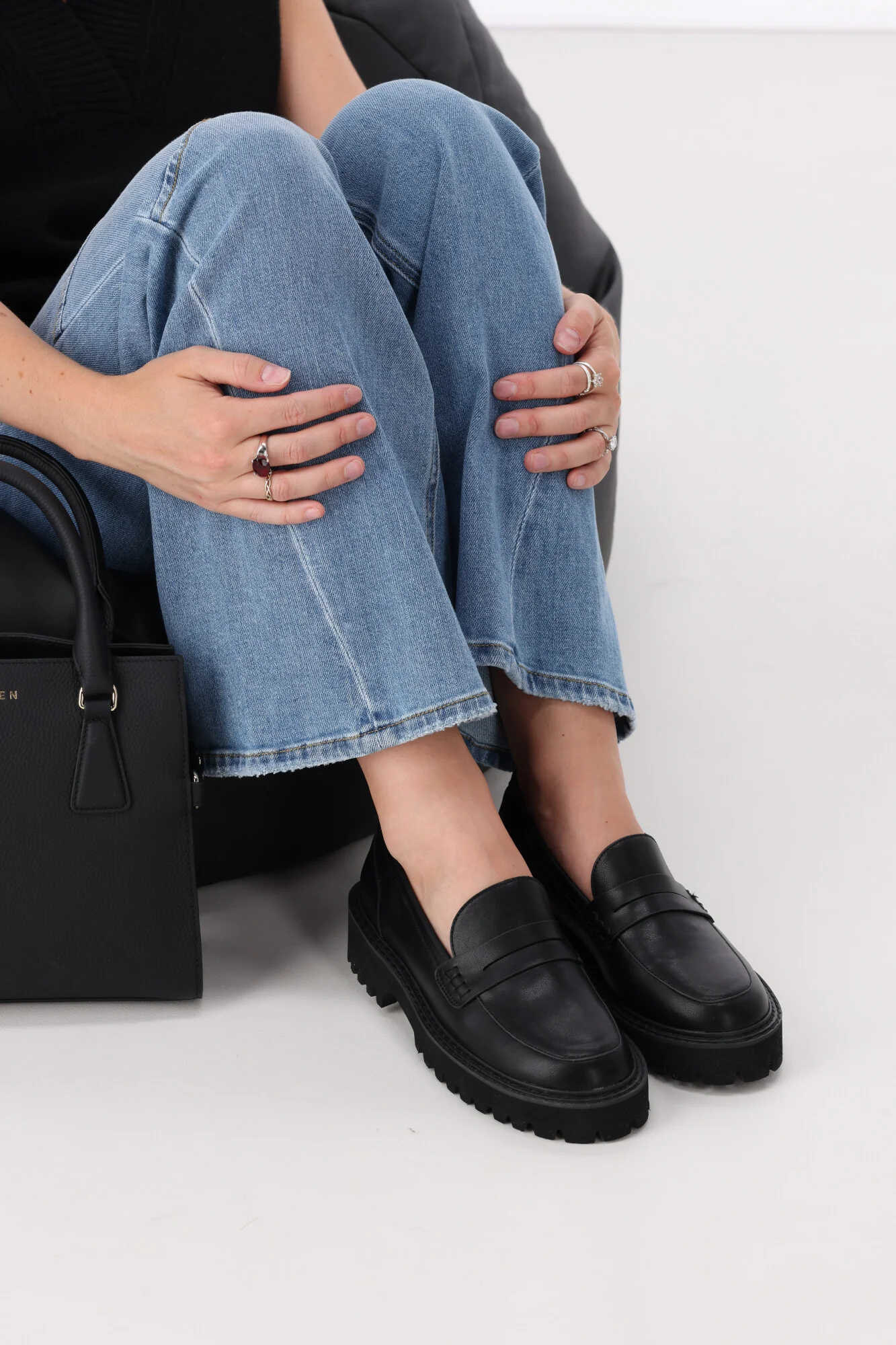 Verali Neon Chunky Loafer Black - Image 4