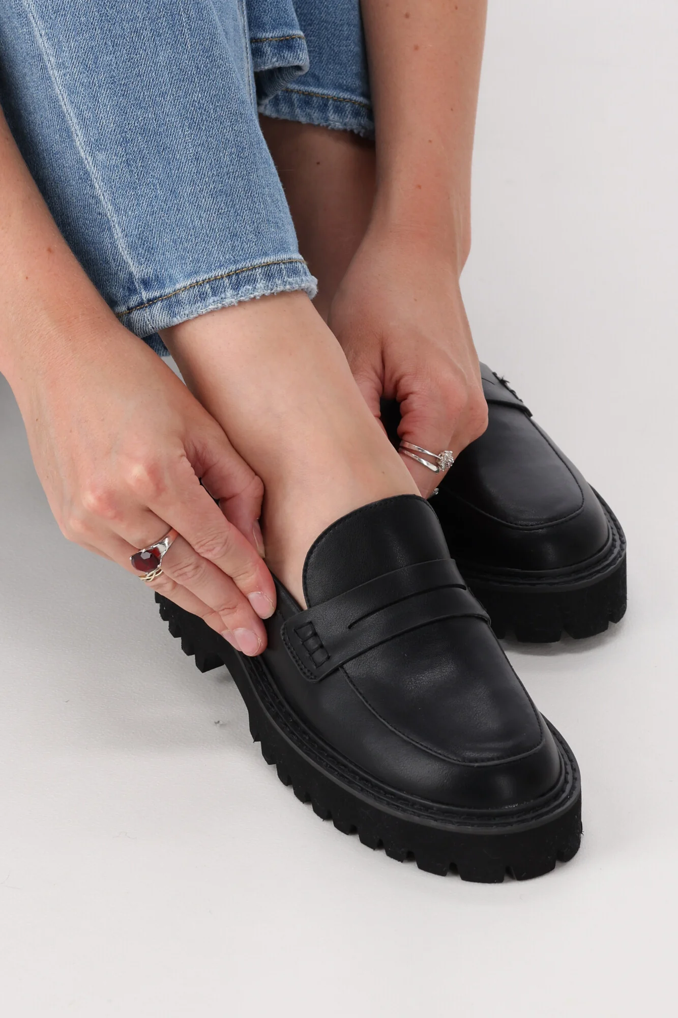 Verali Neon Chunky Loafer Black - Image 6