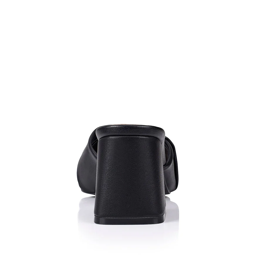 Verali Stella Block Heel Mules Black Smooth - Image 5