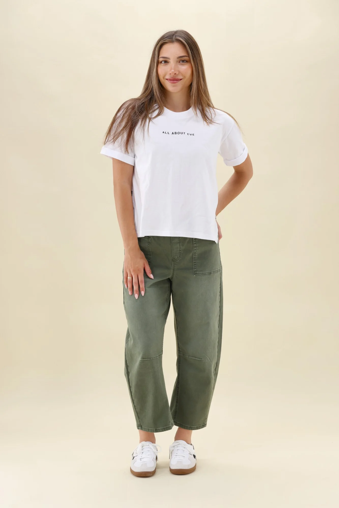 Wakee Barrel Jean Khaki - Image 10