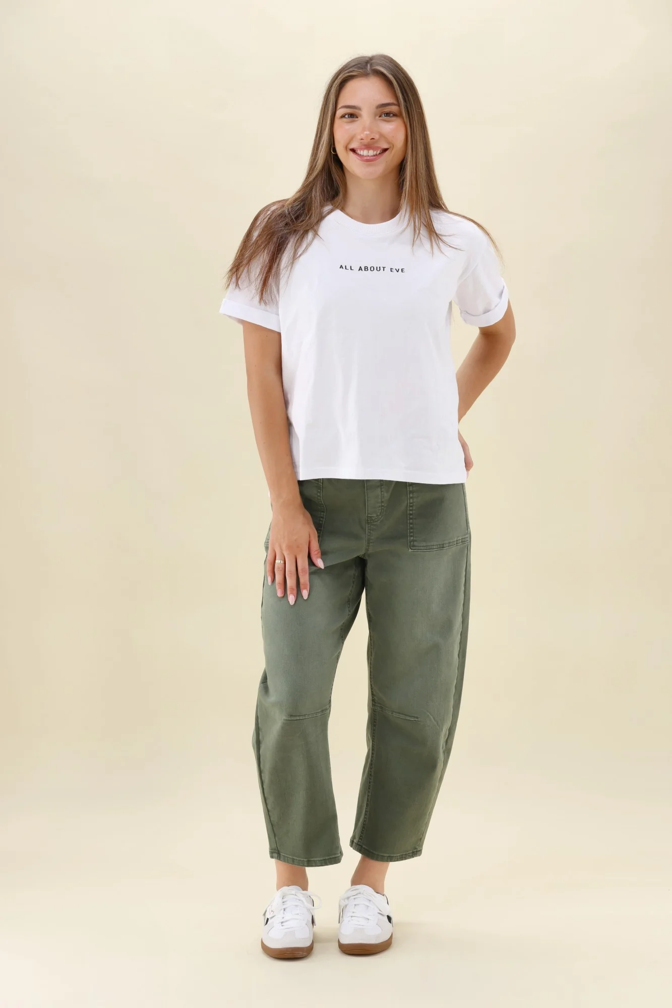 Wakee Barrel Jean Khaki - Image 9